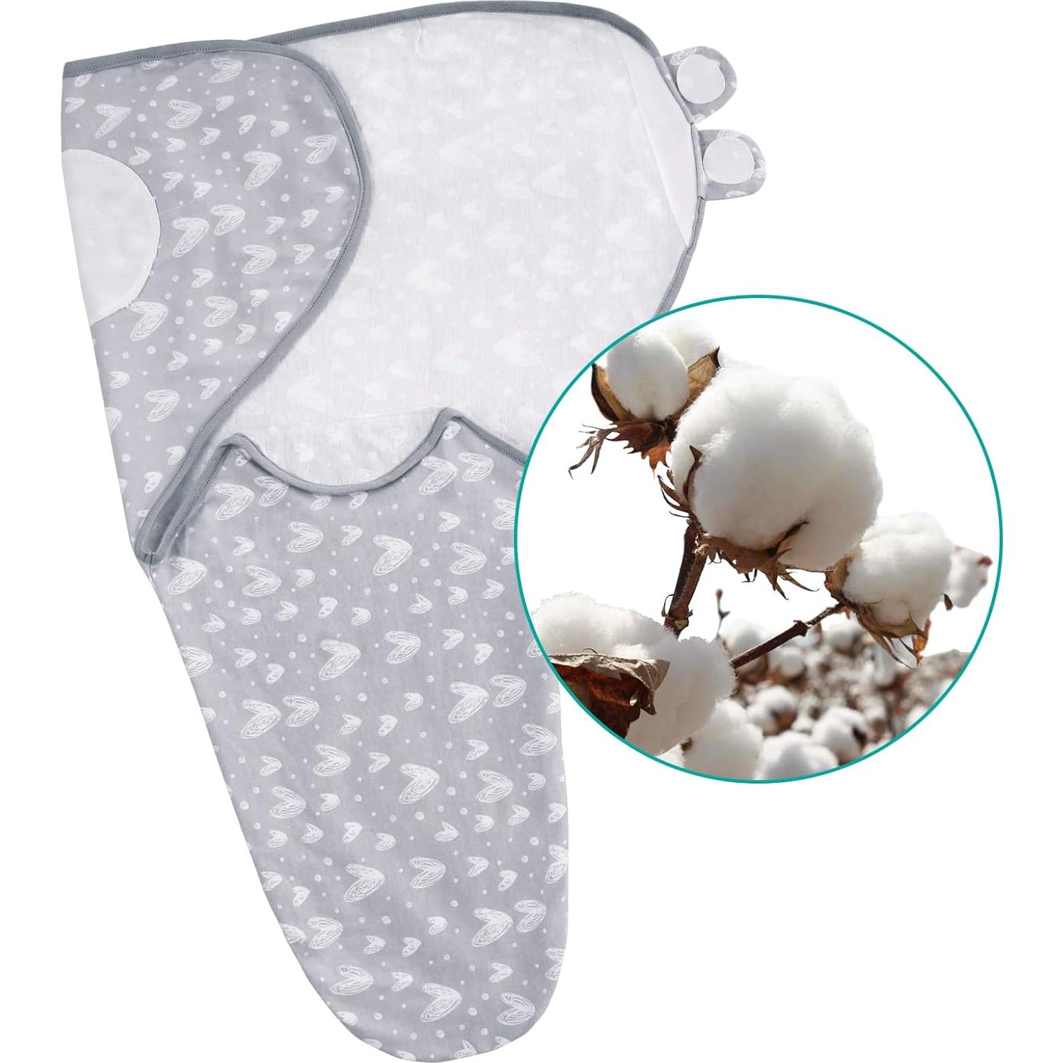 Manta Ajustable para Bebé Biloban 0-3 Meses Algodón Orgánico