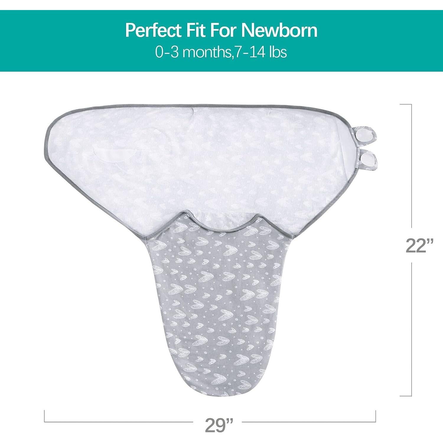 Manta Ajustable para Bebé Biloban 0-3 Meses Algodón Orgánico