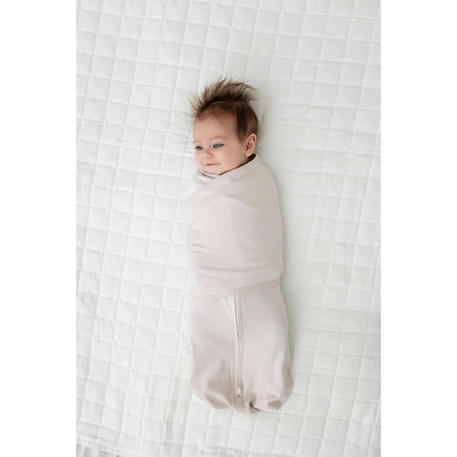 Envueltos LullaBaby Doble Sueño 0-2 Meses Algodón 100% Arena Blanca