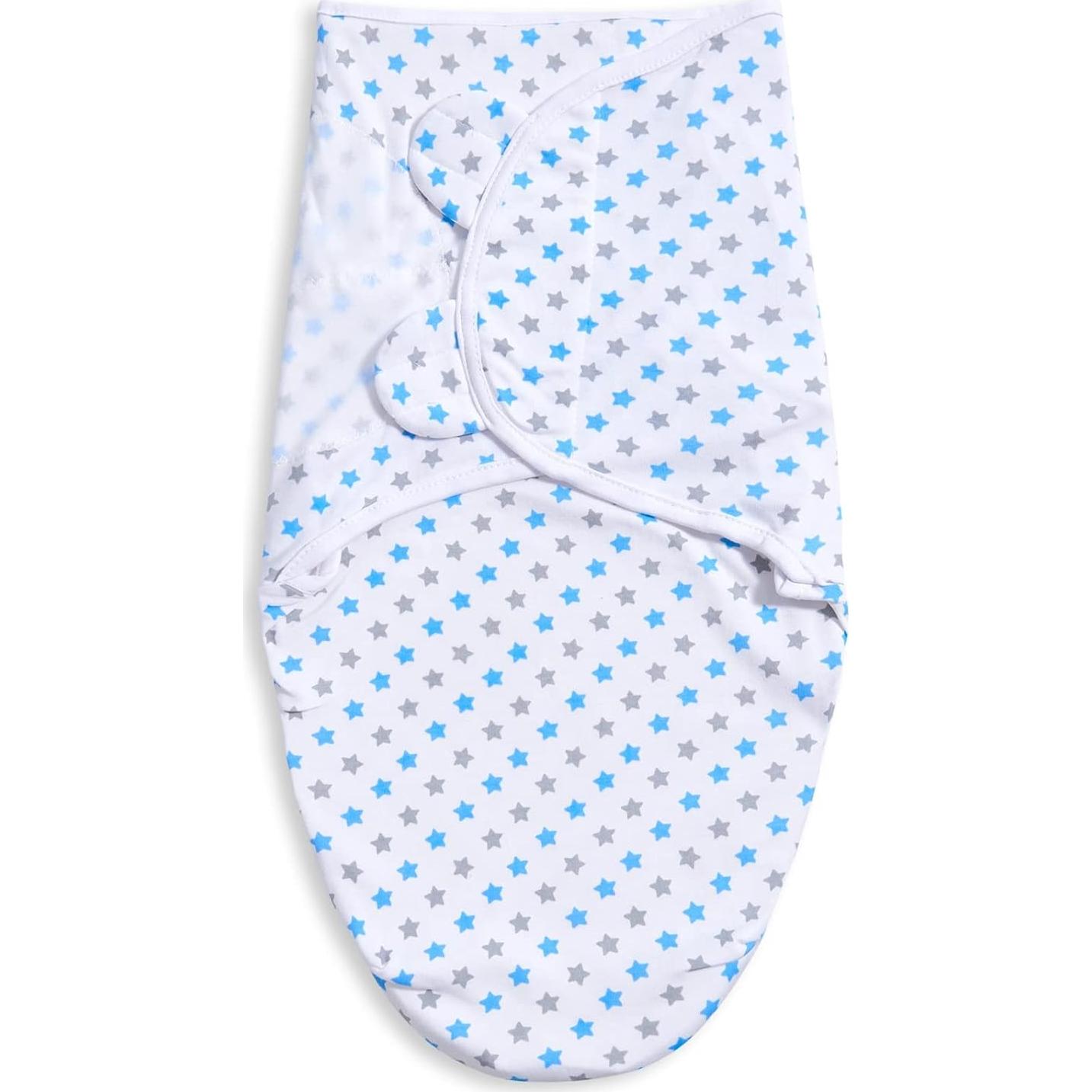 Paquete de 3 Mantas Ajustables Oso Burbuja 0-3 Meses Algodón