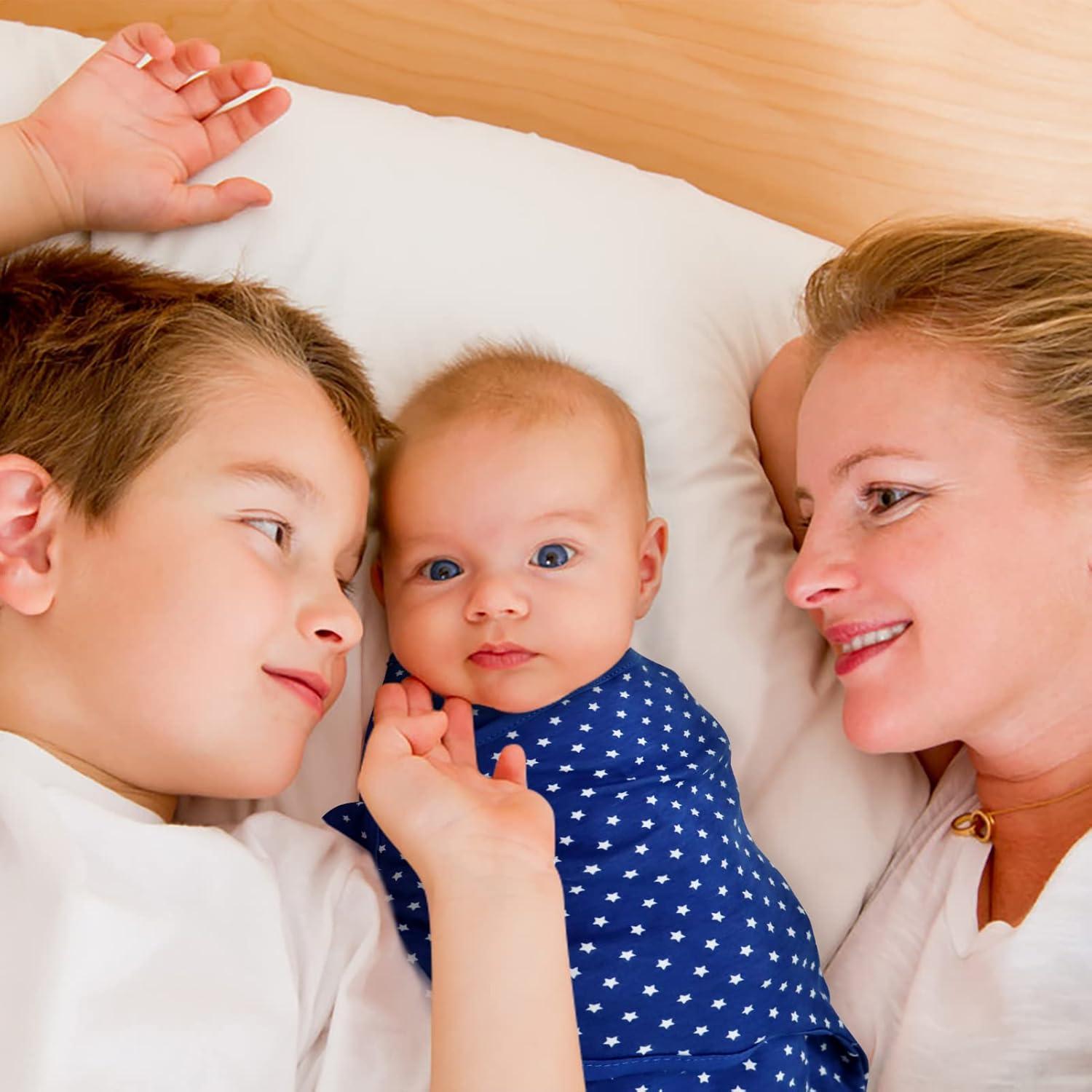 Paquete de 3 Mantas Ajustables Oso Burbuja 0-3 Meses Algodón