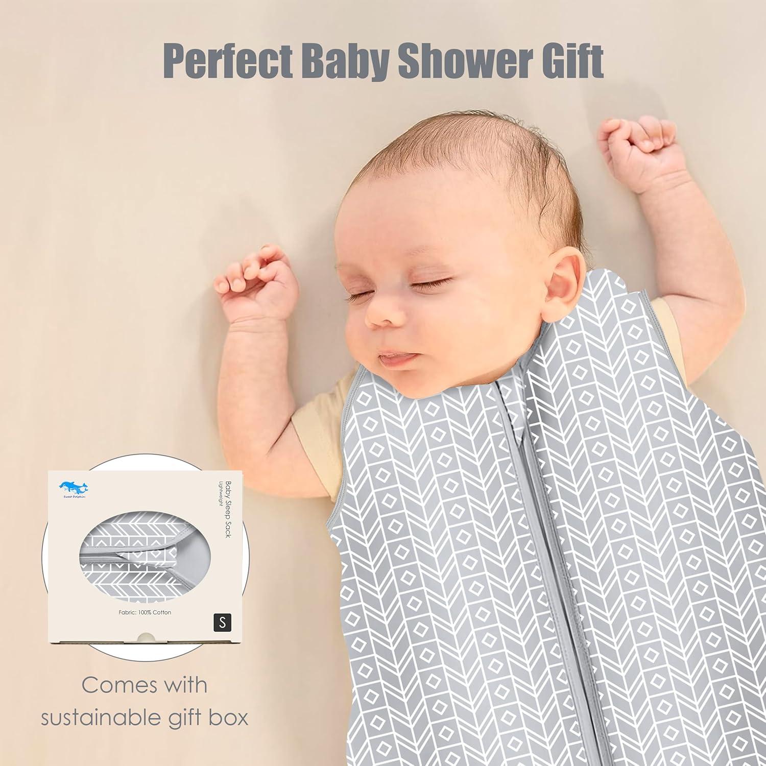 Saco de Sueño para Bebé SWEET DOLPHIN 0-6 Meses 100% Algodón