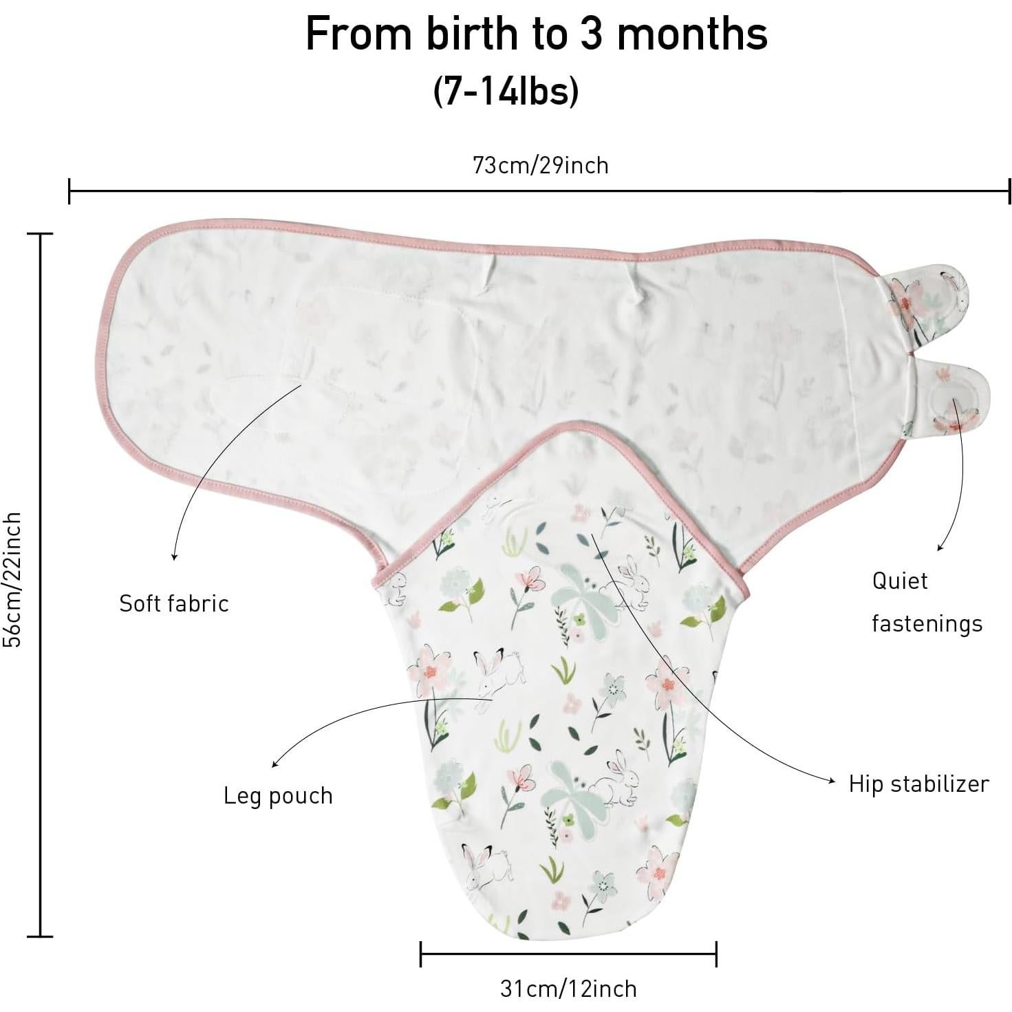 Sacos de Envolver para Bebés LYRICHOM BABY - 3 Unidades Algodón Orgánico