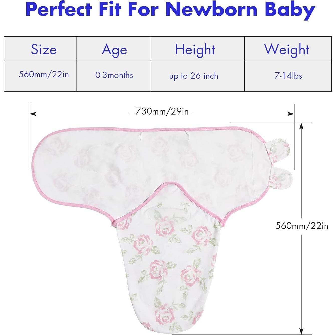 Sacos de Sueño Soarwg Kids 100% Algodón Paquete de 4 Bebés