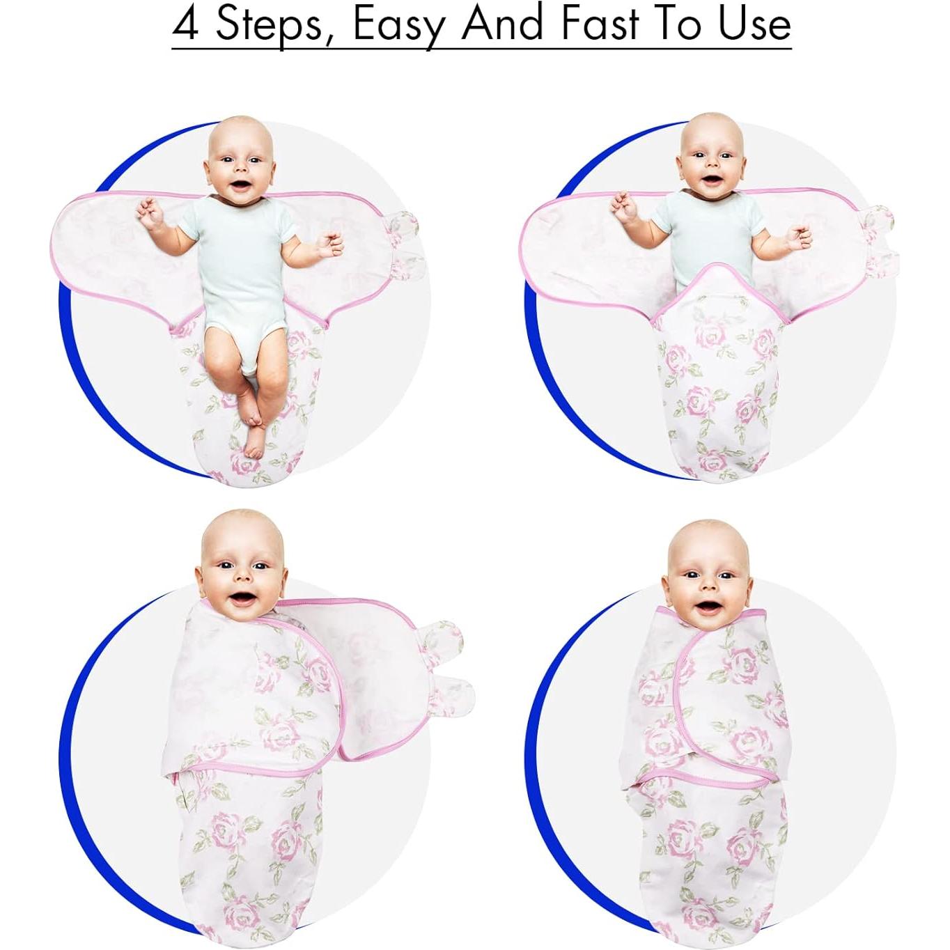 Sacos de Sueño Soarwg Kids 100% Algodón Paquete de 4 Bebés