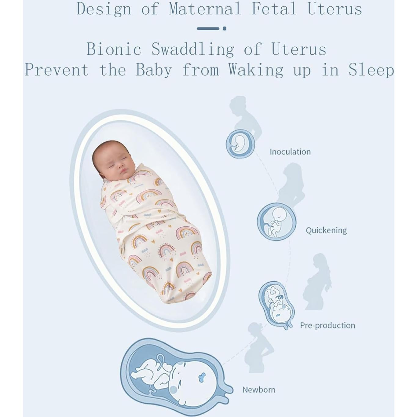 Manta de Swaddle Insular 100% Algodón Floral 3 Piezas 0-3M