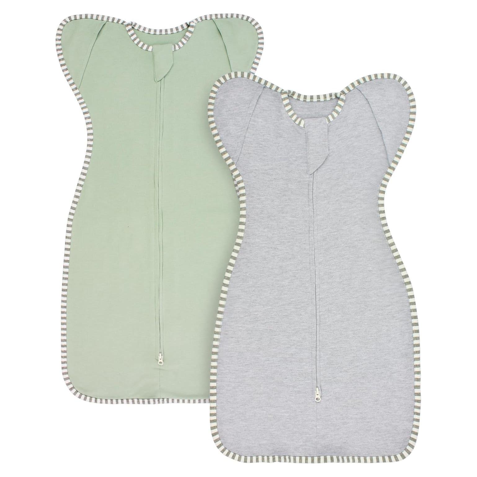 Saco de Sueño Roksuma 3-6 Meses 100% Algodón Paquete de 2