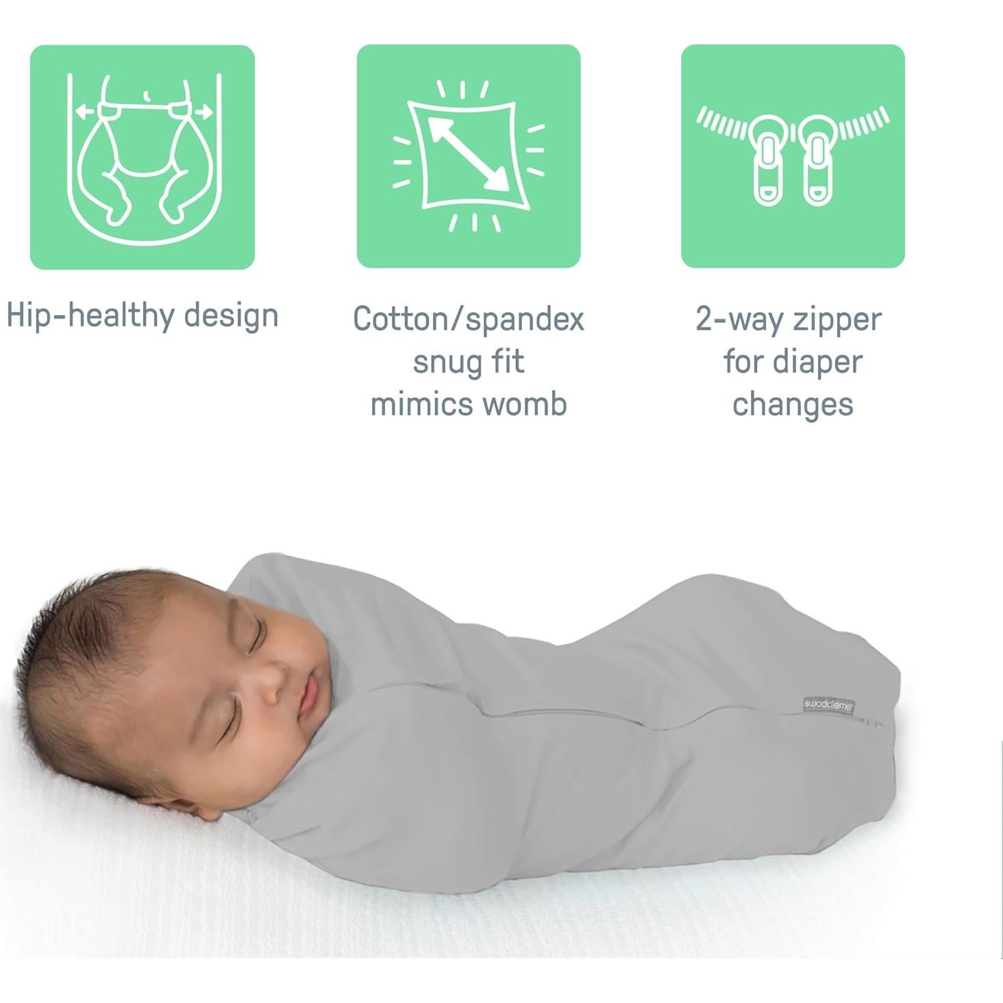 SwaddleMe Pod de Compresión para Bebés 0-2 Meses - 2 Unidades