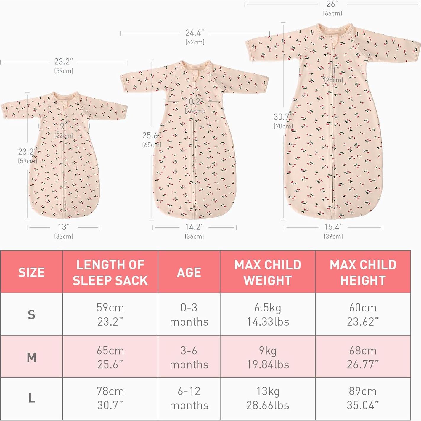 Saco de Swaddle Transicional Amrcbb 1.5 Tog 0-3 Meses