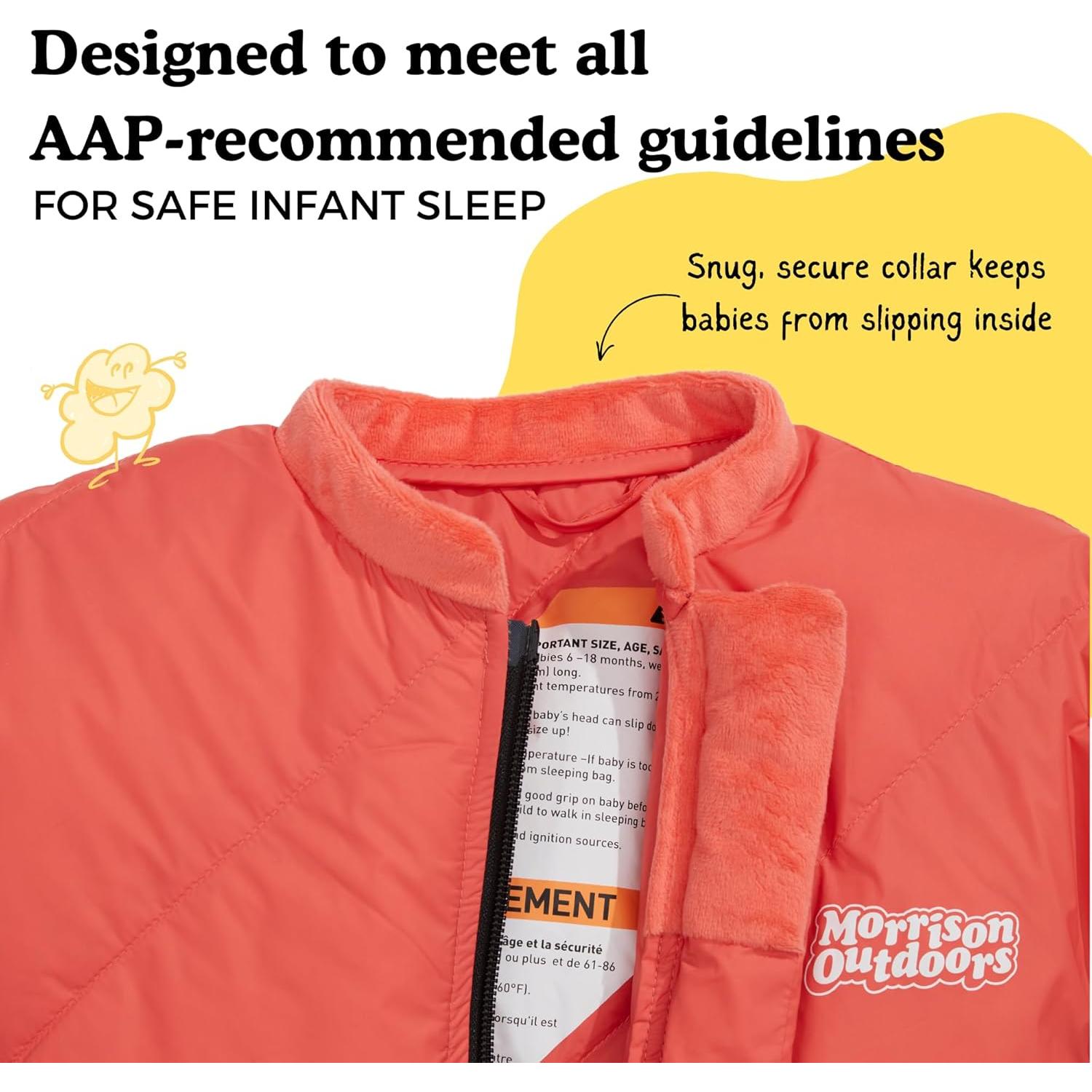 Saco de dormir para bebés Little Mo 20 Down Rojo Lava 6-24 meses