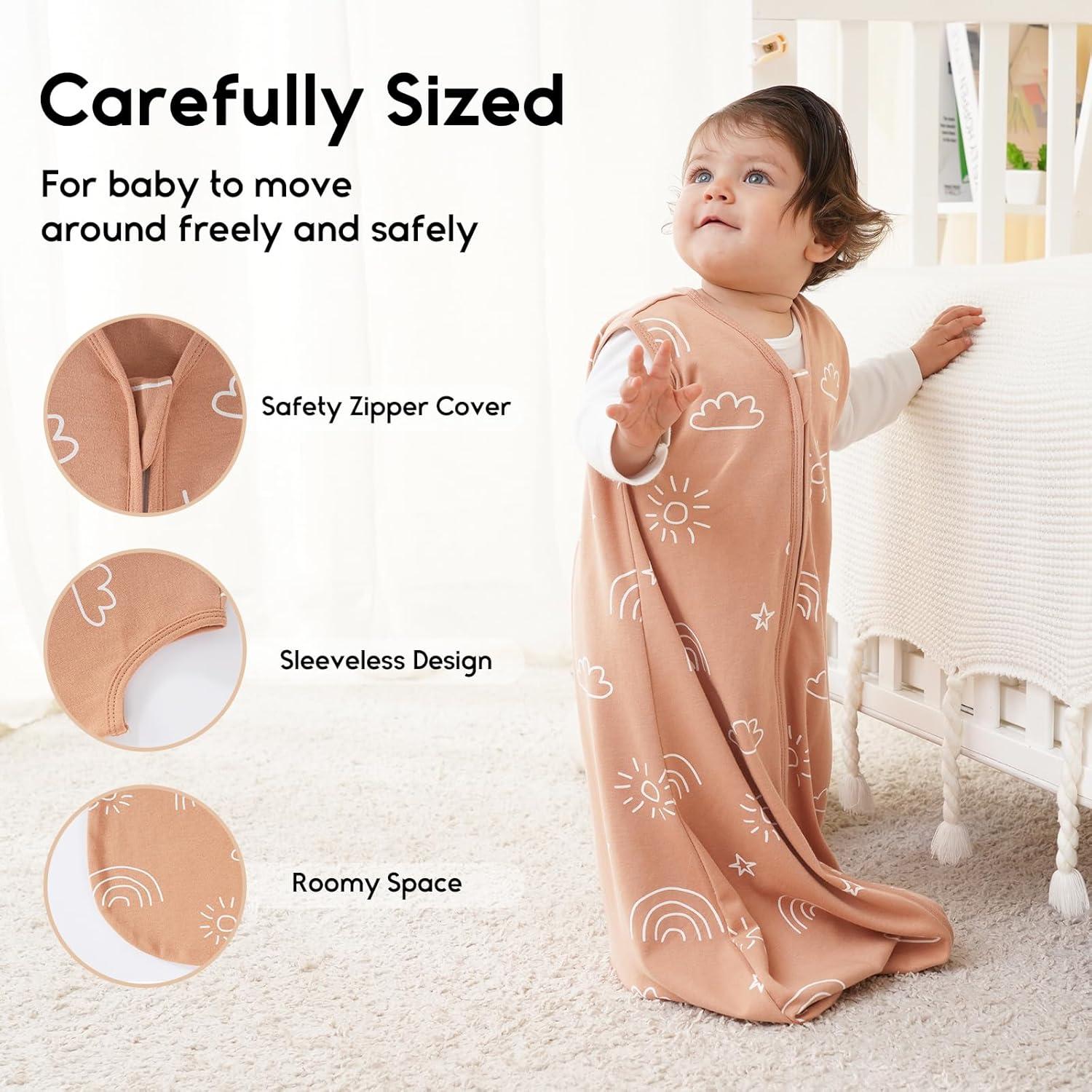 Saco de Sueño para Bebés Yoofoss 6-12 Meses 0.5 Tog Algodón