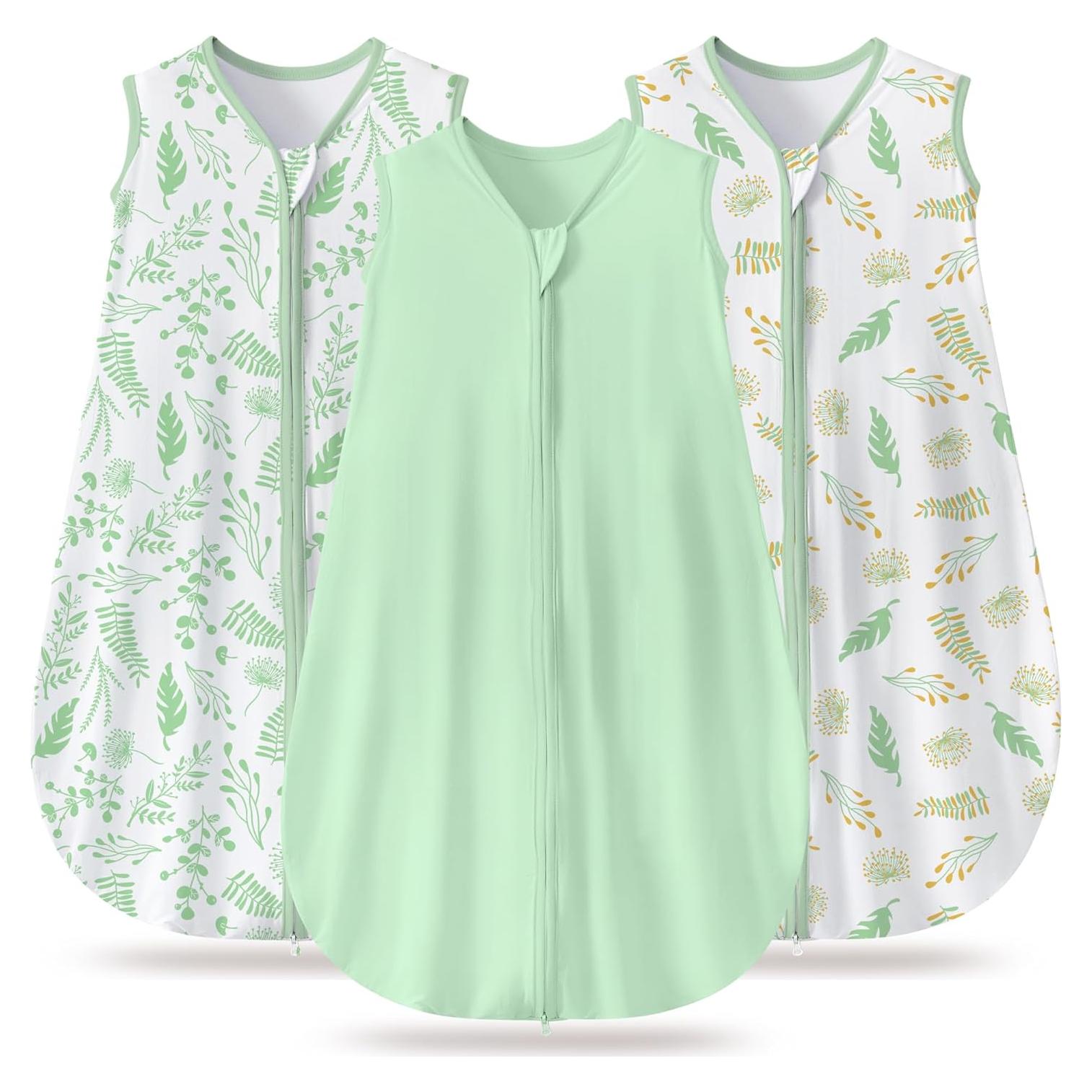 Saco de Sueño para Bebés 6-12 Meses Algodón Orgánico Verde