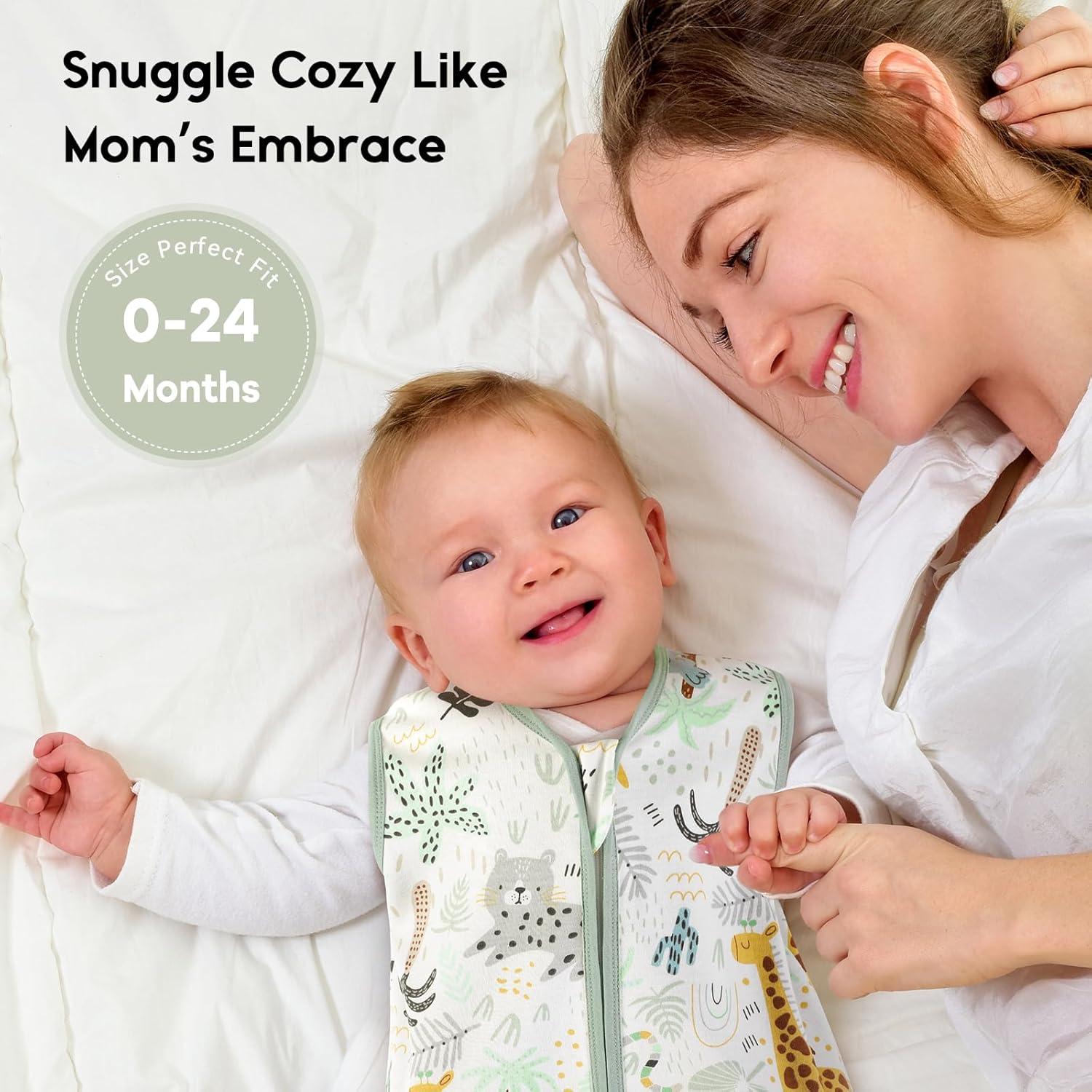 Saco de Sueño para Bebés Yoofoss 0.5 TOG Jirafa 6-12 Meses