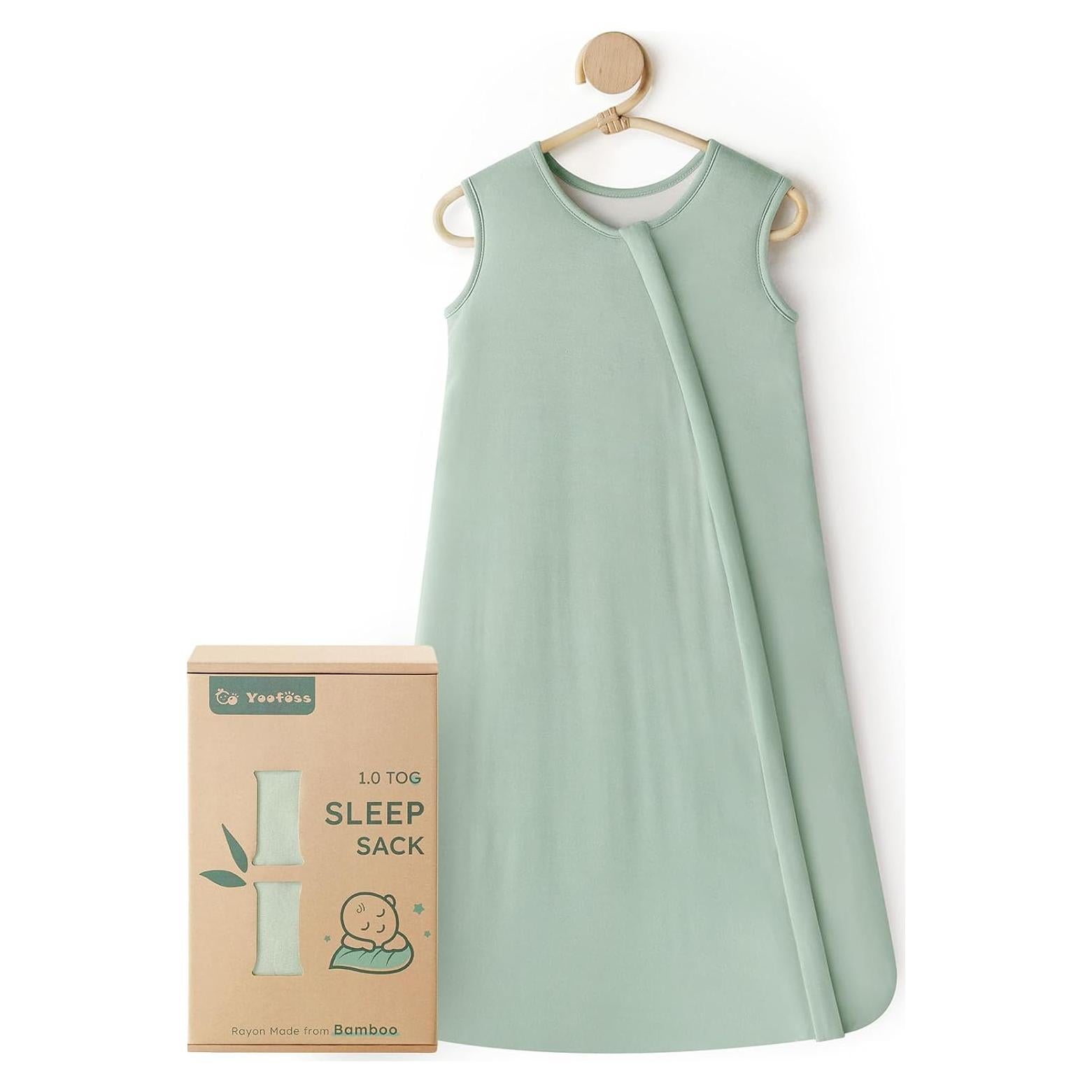 Saco de Sueño Yoofoss para Bebés 0-6 Meses 1.0 Tog Verde