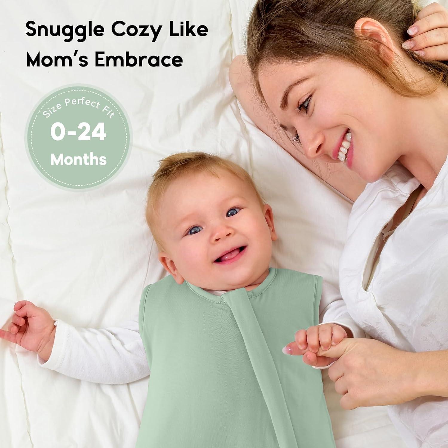 Saco de Sueño Yoofoss para Bebés 0-6 Meses 1.0 Tog Verde