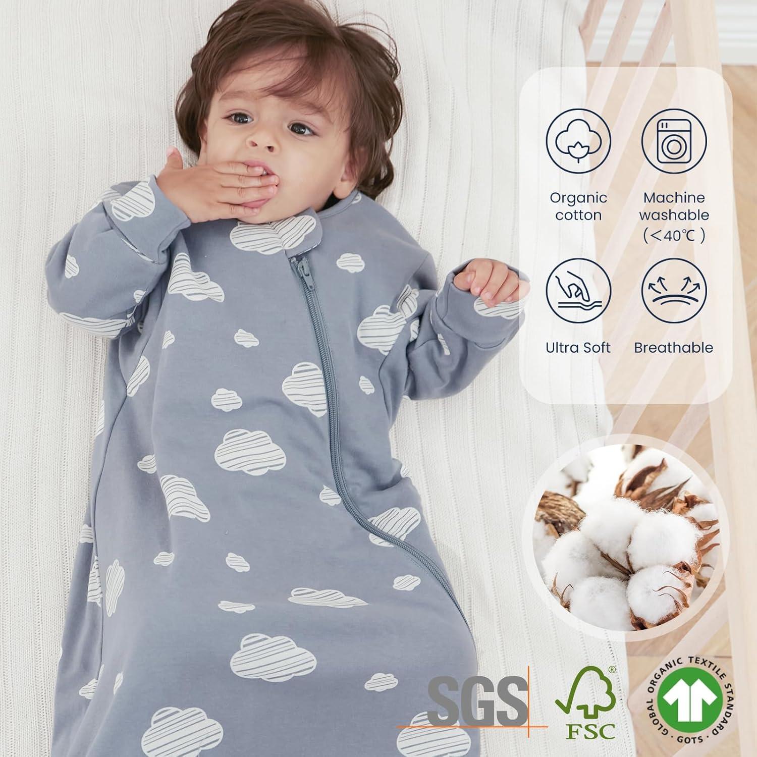 Saco de dormir unisex Kaiya Baby 1.0 Tog 6-18 meses Cielo azul