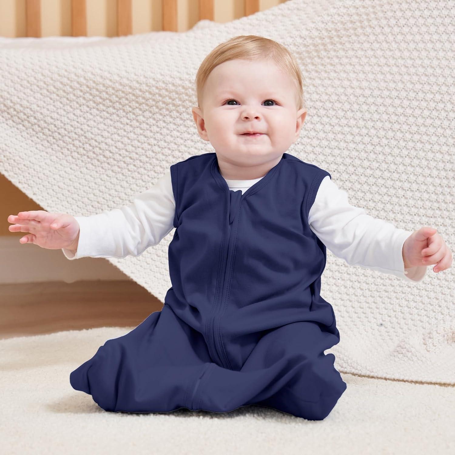 Saco de Sueño para Bebés 6-12 Meses 100% Algodón - Paquete de 3