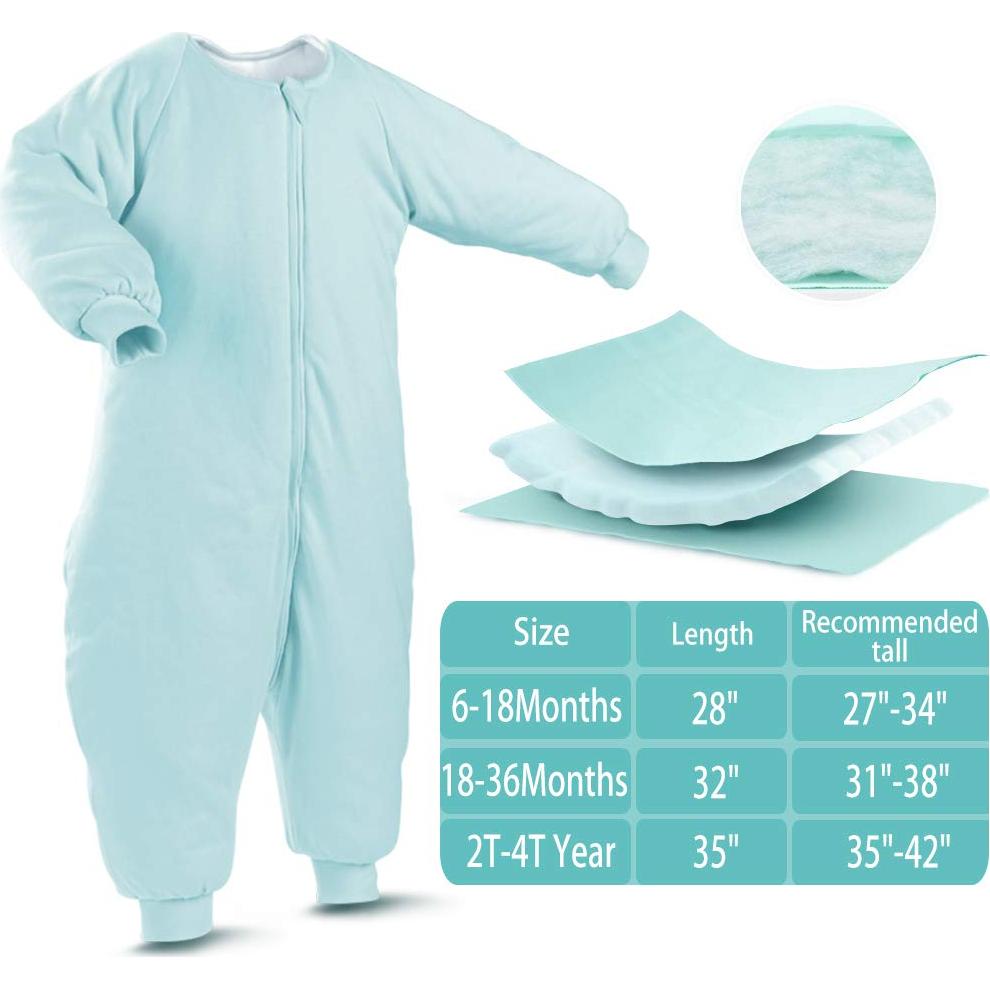 Saco de Sueño para Bebés RESTCLOUD 100% Algodón Invierno 2.5 TOG