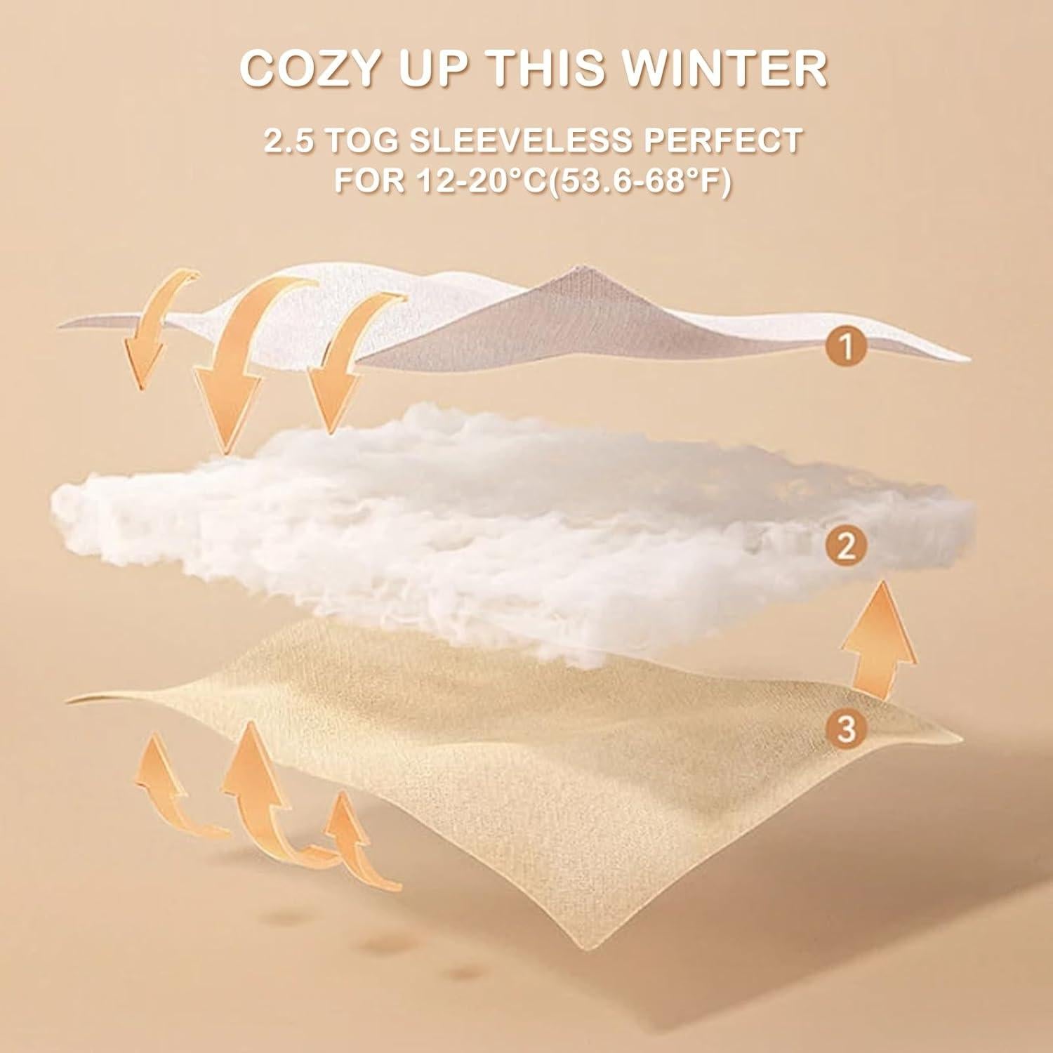 Saco de dormir invierno 2.5 TOG con pies 100% algodón M