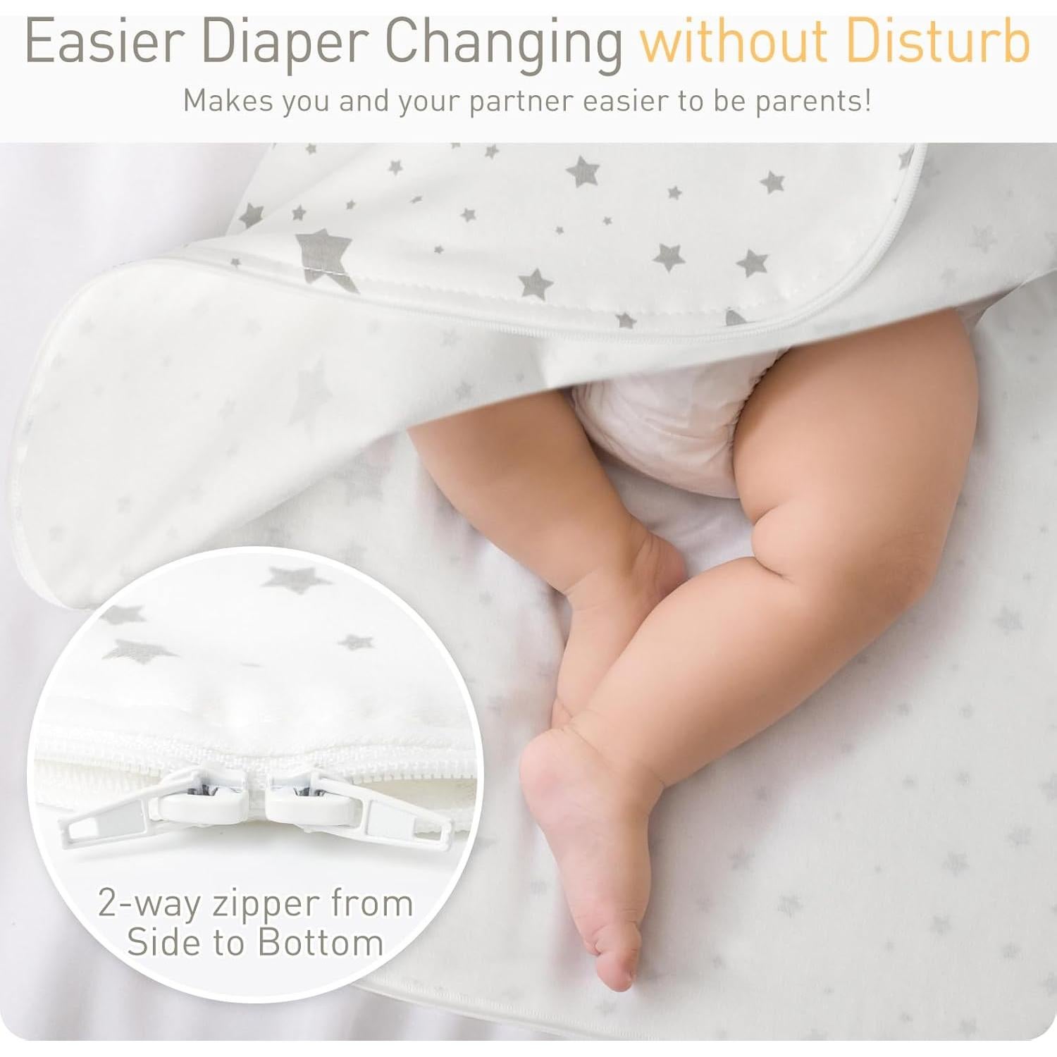 Saco de Swaddle Transicional Knirose Algodón Orgánico 0-3 Meses