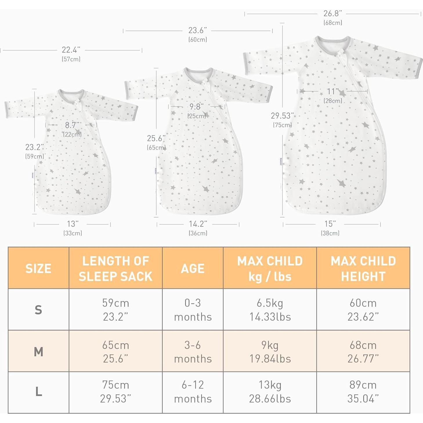 Saco de Swaddle Transicional Knirose Algodón Orgánico 0-3 Meses