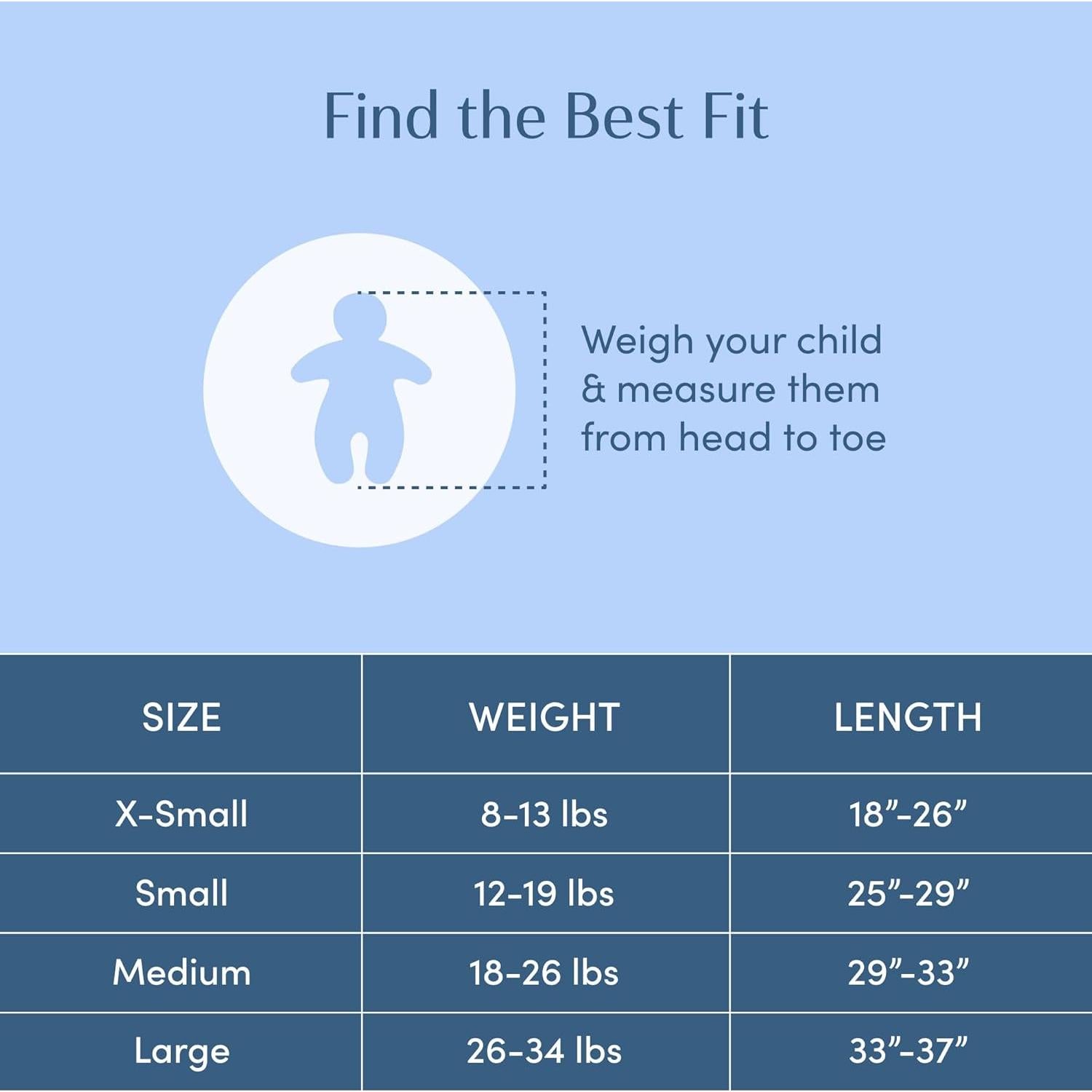 SleepingBaby Zipadee-Zip Manta de Swaddle Grande Azul 12-24 Meses