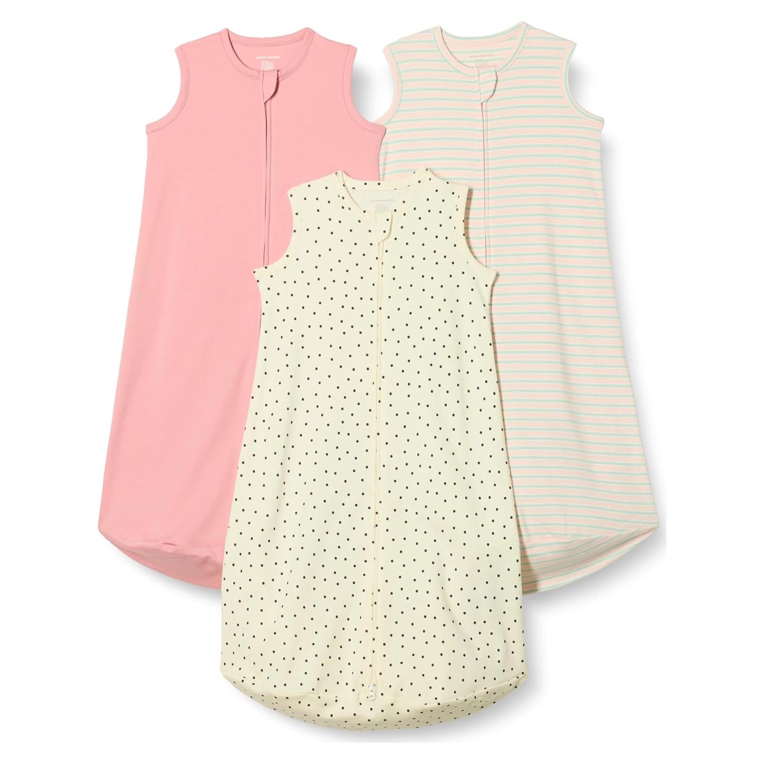Saco de Dormir para Bebés Amazon Essentials 0-6 Meses 3 Piezas