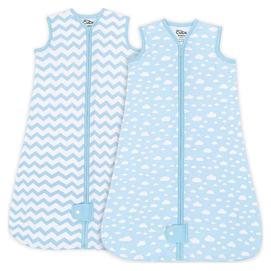 Saco de Sueño Comfy Cubs Azul 100% Algodón Mediano 6-12 Meses