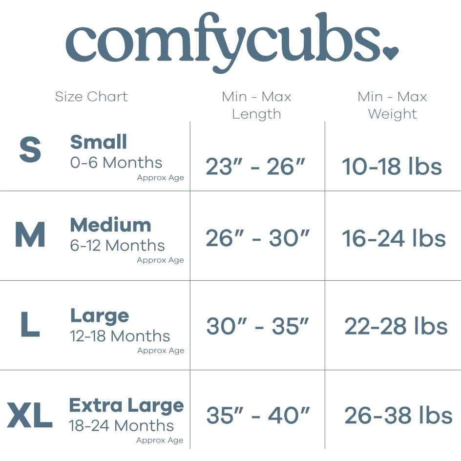 Saco de Sueño Comfy Cubs Azul 100% Algodón Mediano 6-12 Meses