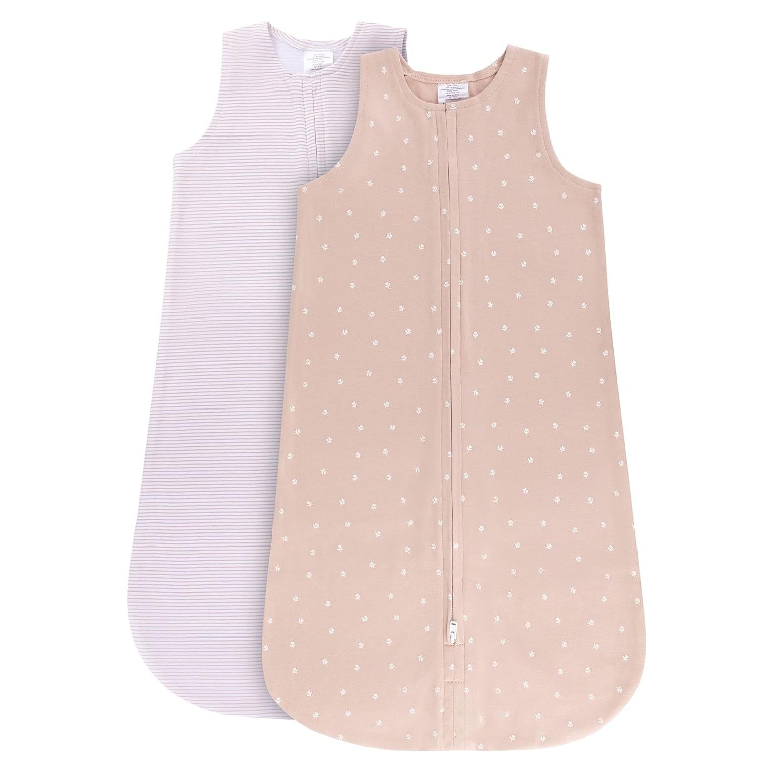 Saco de Sueño Ely's & Co. 100% Algodón 2 Piezas Rosa 12-18 Meses