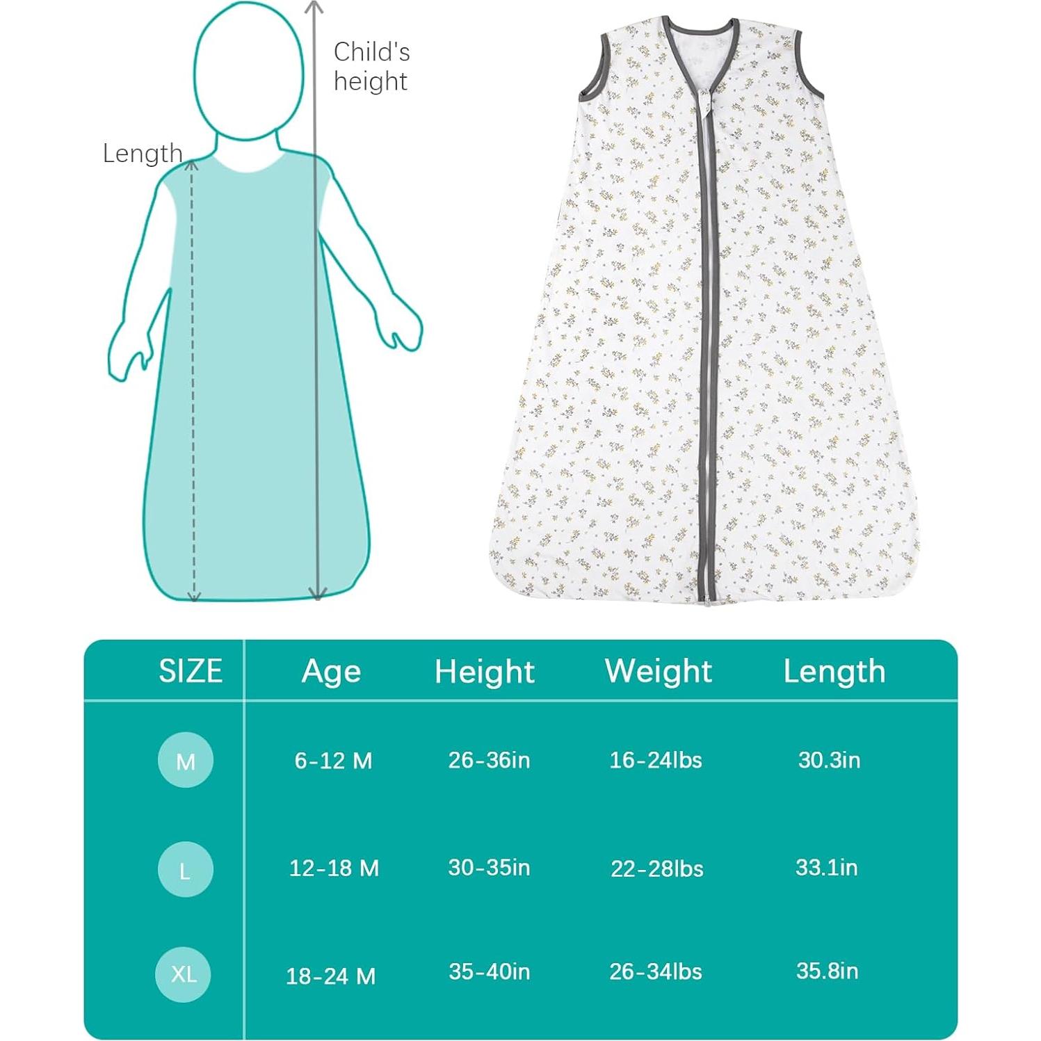 Saco de Sueño para Bebés SPRINGSPIRIT 18-24 Meses Algodón 0.5 TOG