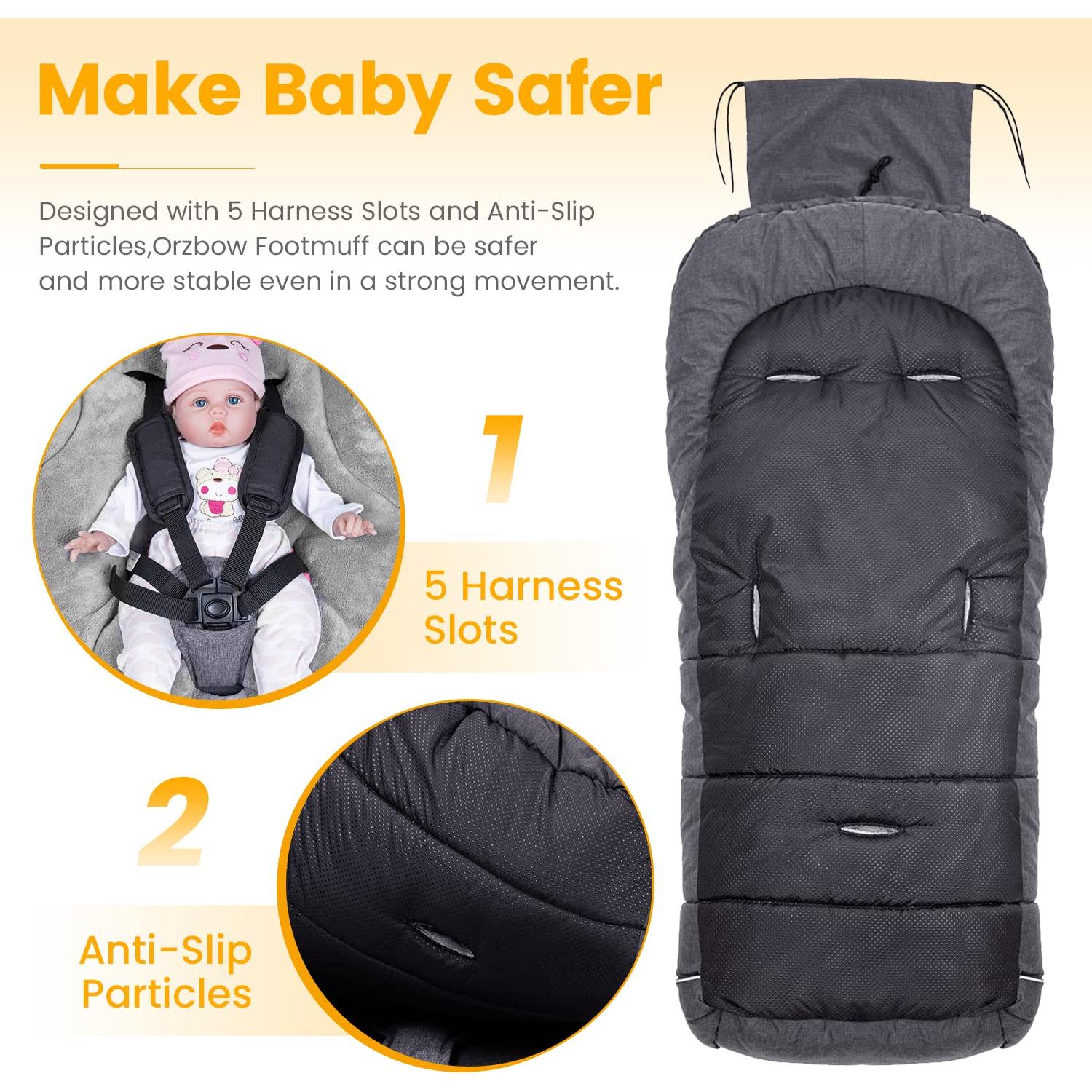 Saco de Dormir Térmico Orzbow Grande para Niños - Gris Oscuro