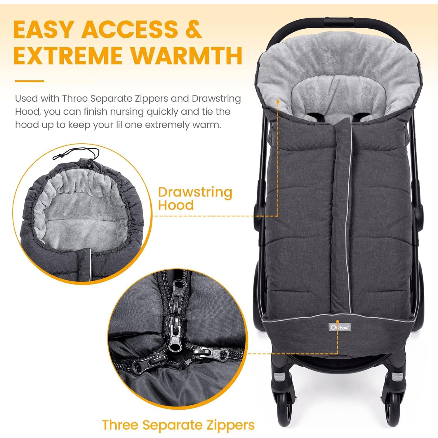 Saco de Dormir Térmico Orzbow Grande para Niños - Gris Oscuro