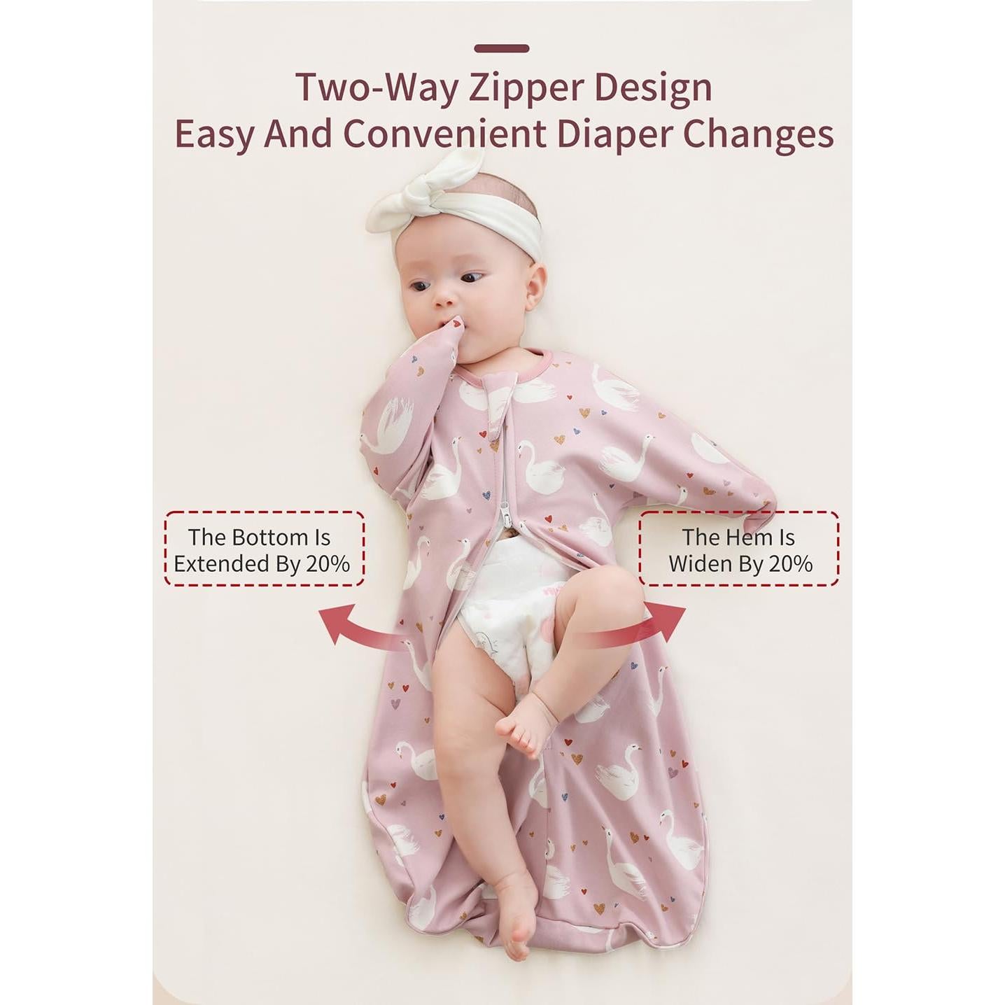 Saco de Dormir Insular para Bebés 3-6 Meses Algodón