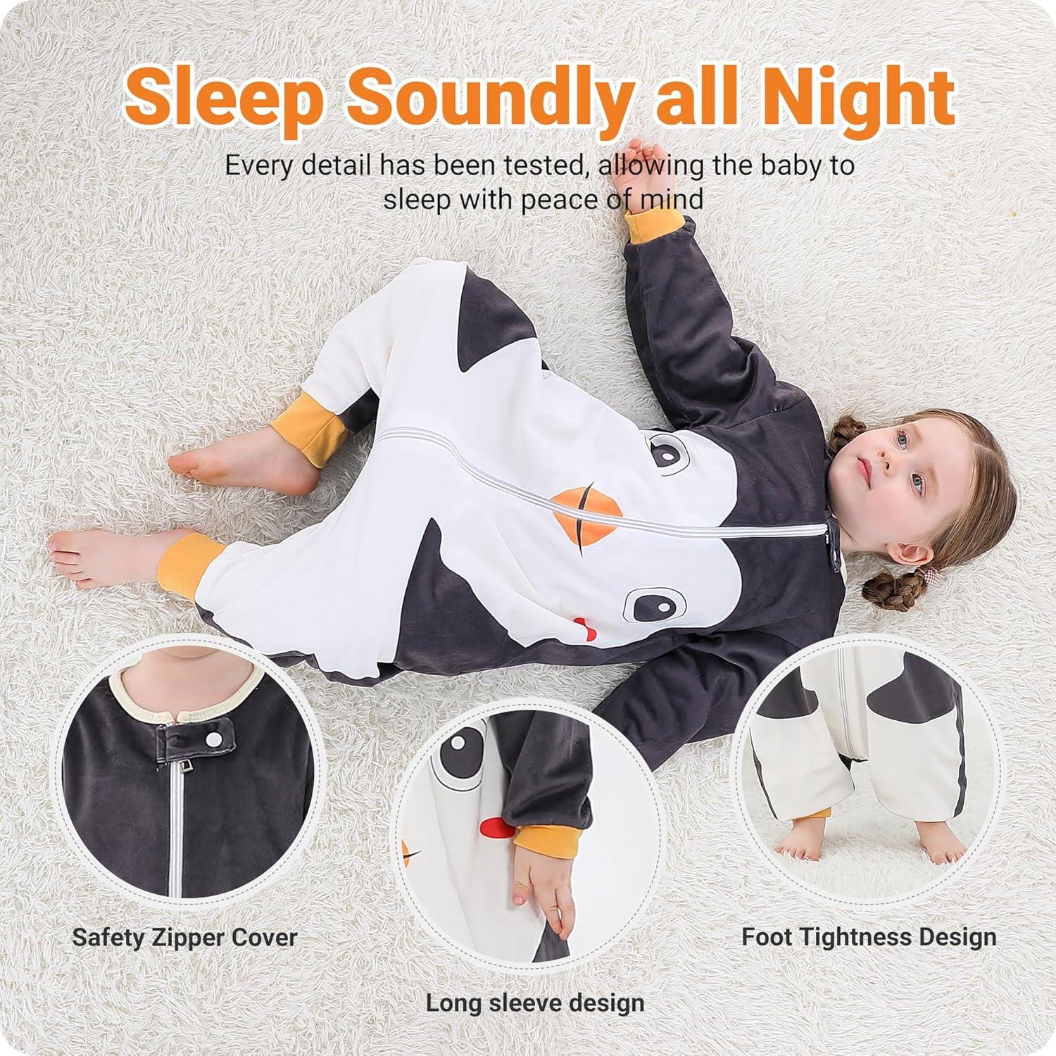 Saco de Dormir para Bebé HAHASHOW 3T Sin Mangas y con Piernas