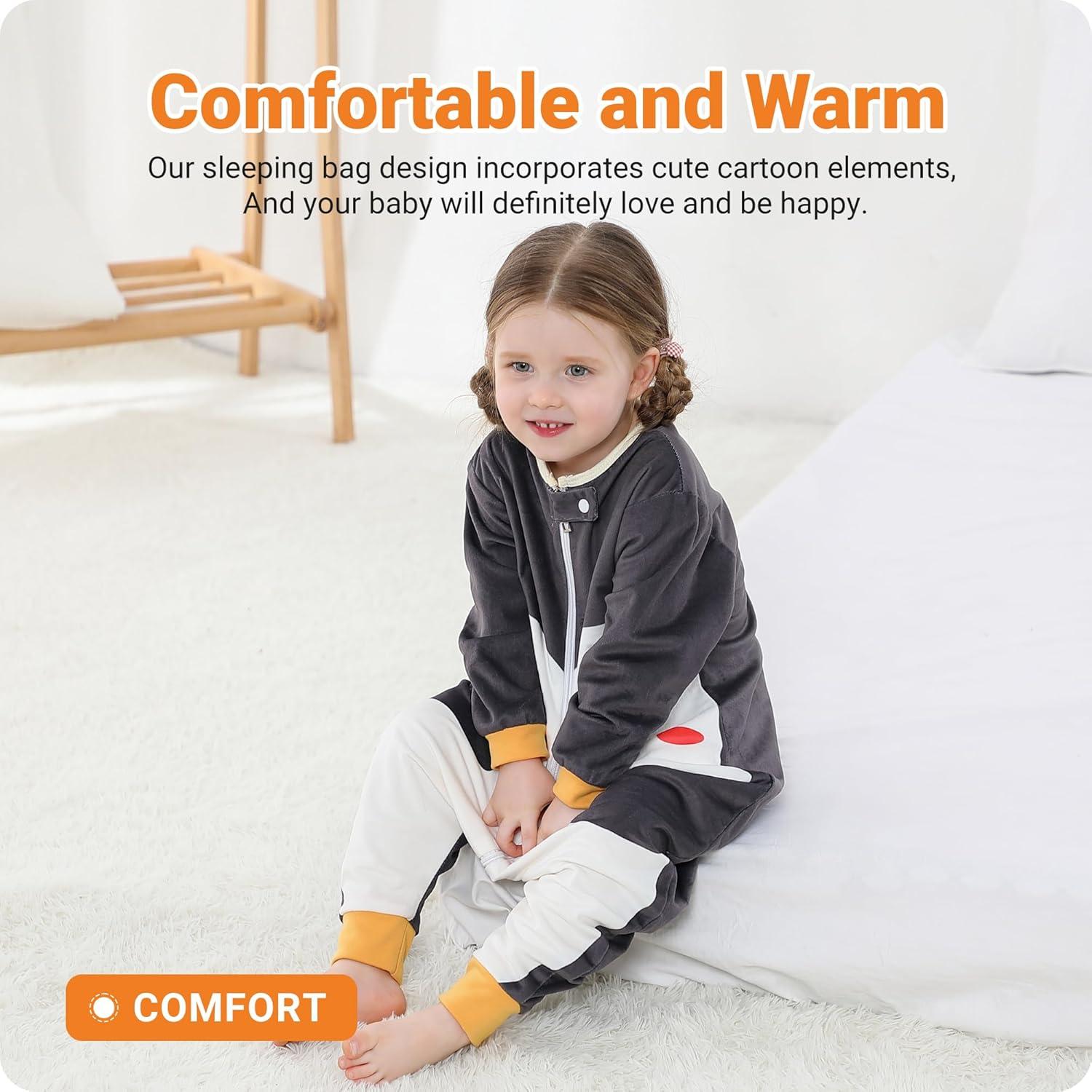 Saco de Dormir para Bebé HAHASHOW 3T Sin Mangas y con Piernas