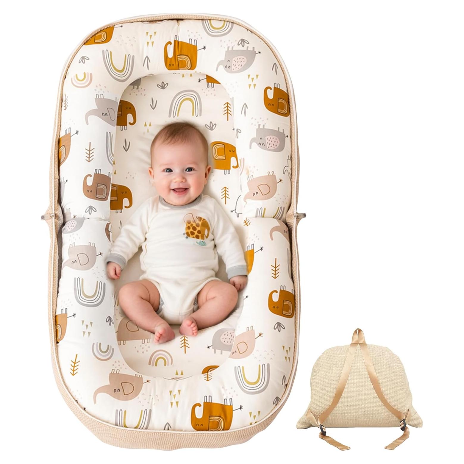 Cojín Plegable para Bebé GloTika con Espuma Viscoelástica Blanco