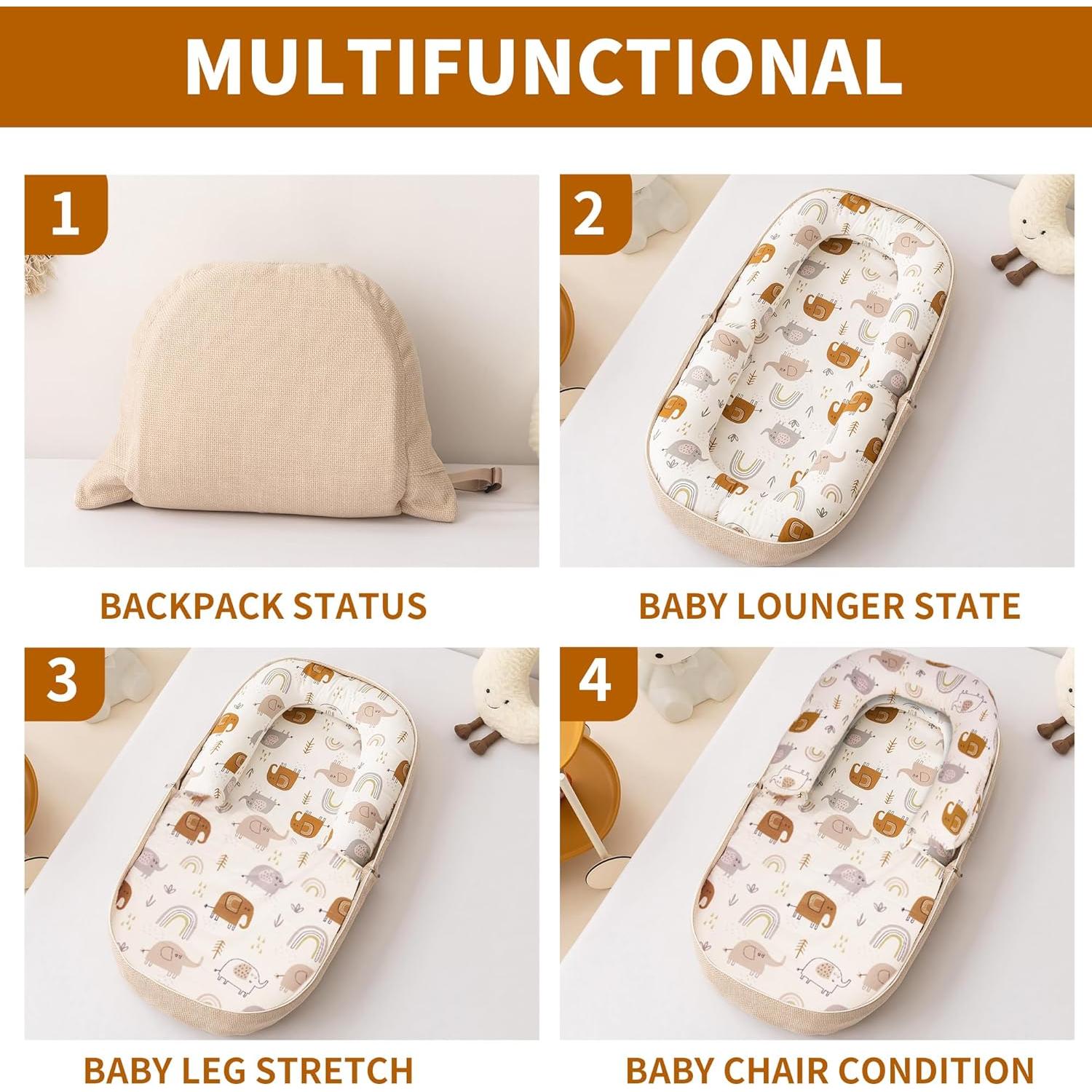 Cojín Plegable para Bebé GloTika con Espuma Viscoelástica Blanco