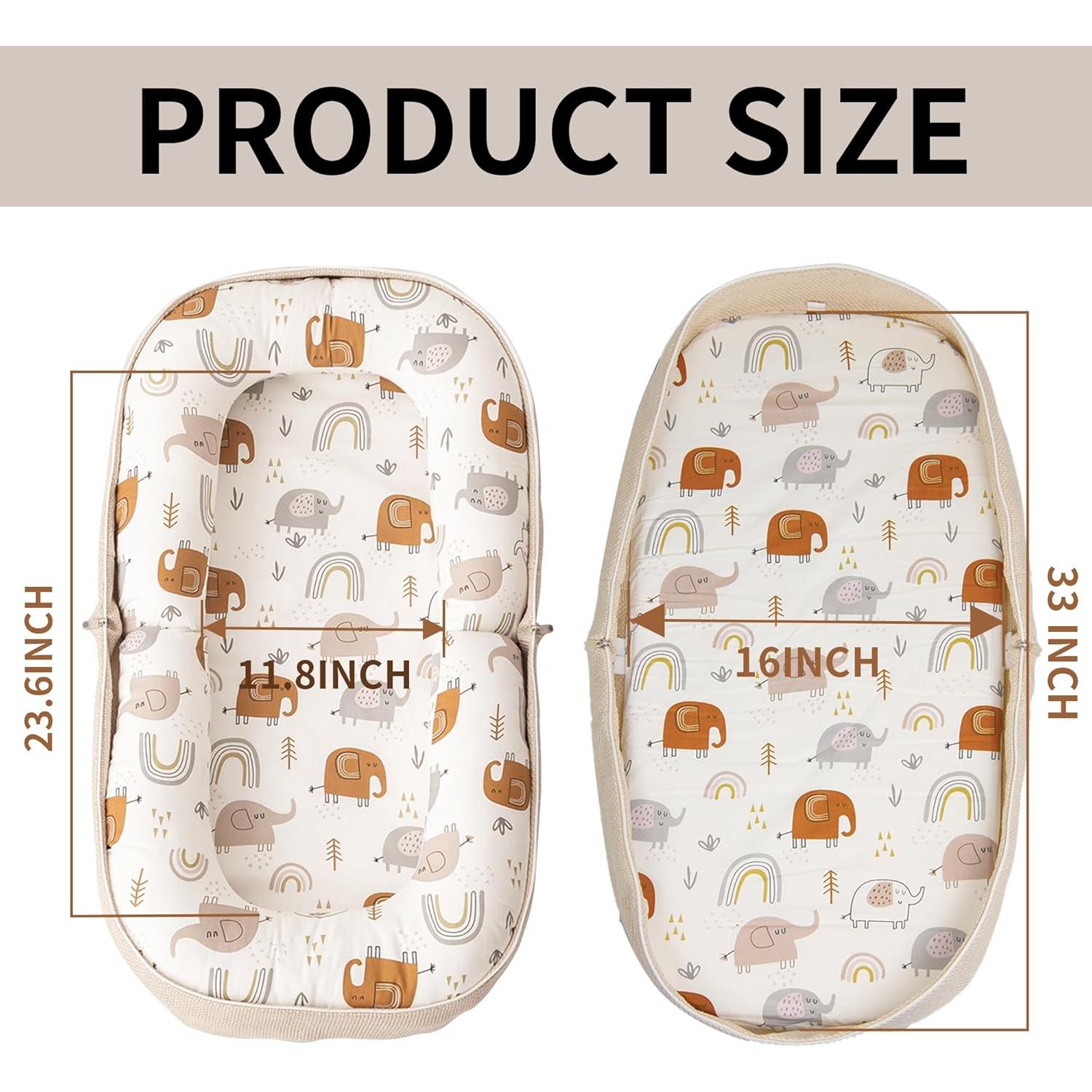 Cojín Plegable para Bebé GloTika con Espuma Viscoelástica Blanco