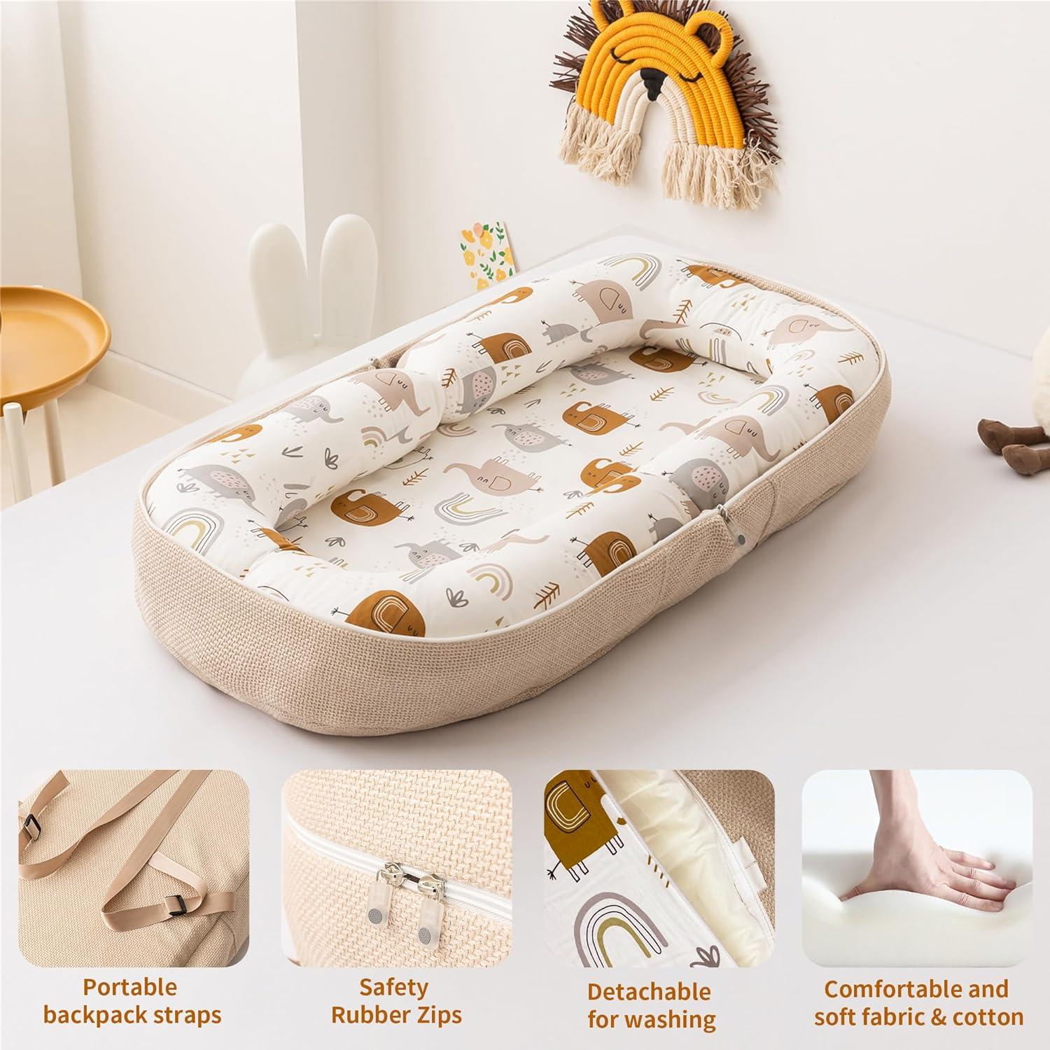 Cojín Plegable para Bebé GloTika con Espuma Viscoelástica Blanco