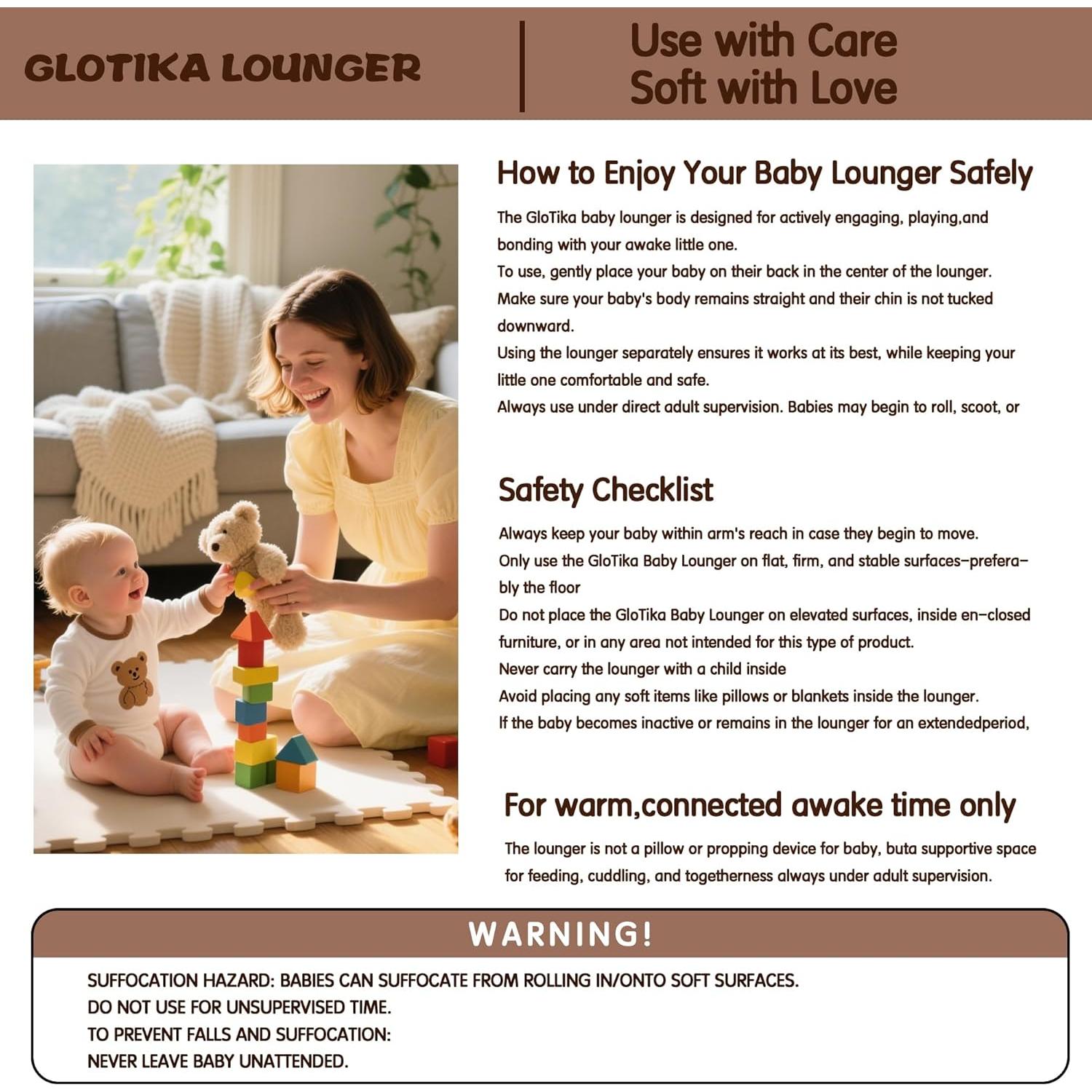 Cojín Plegable para Bebé GloTika con Espuma Viscoelástica Blanco