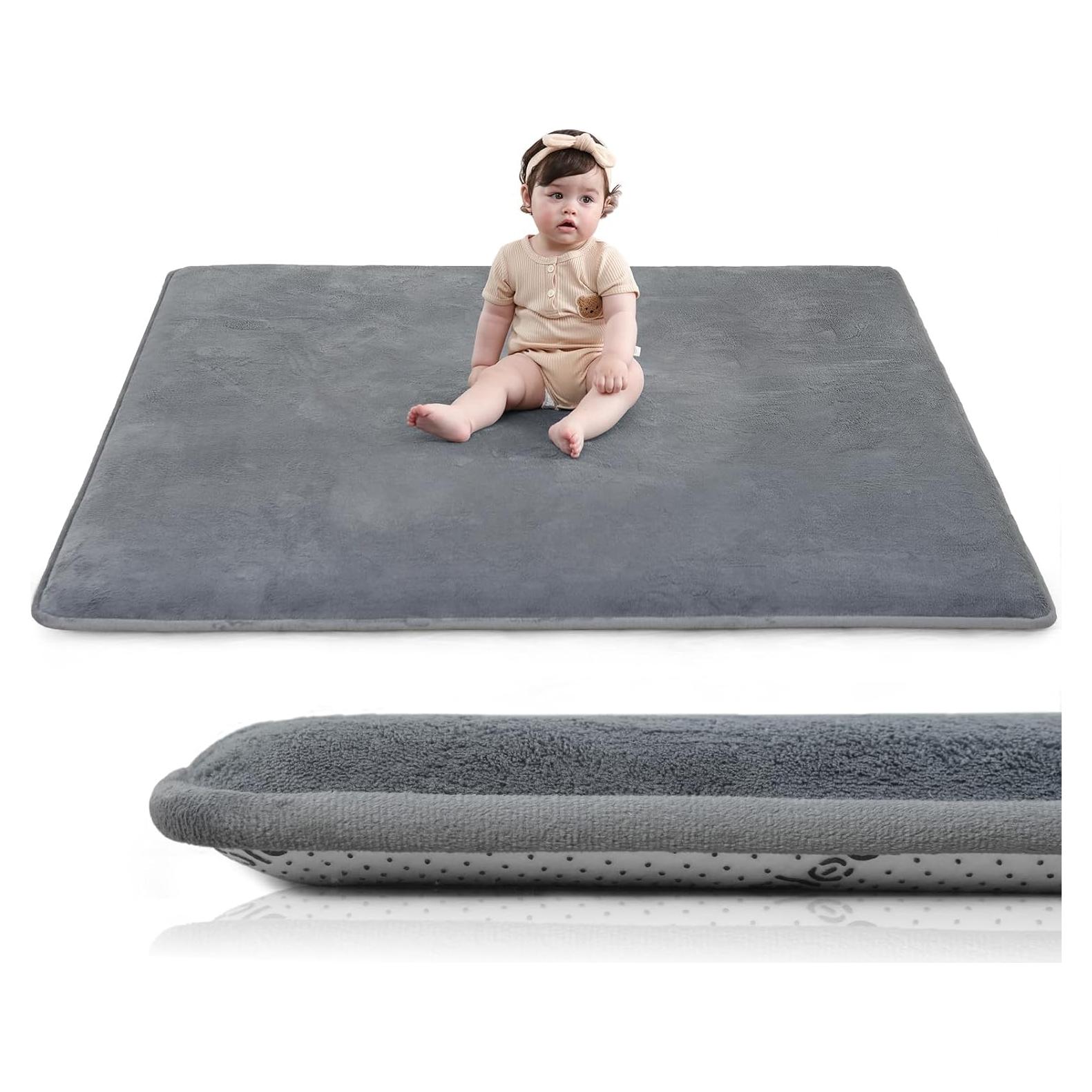 Alfombra de Juego para Bebés 127x127 cm Gris Oscuro HulooSleep