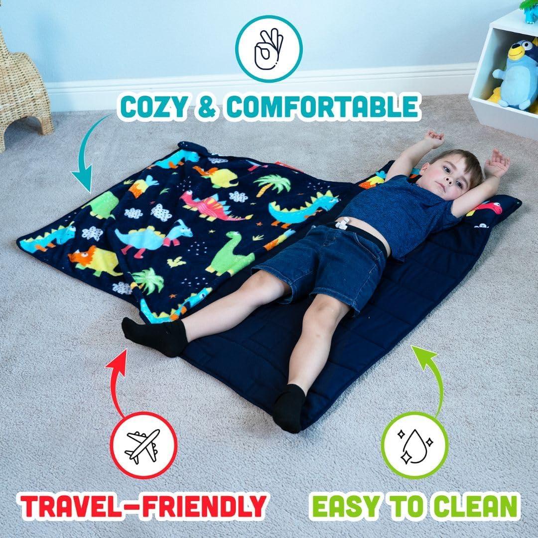Colchoneta para Siesta Klevly Dino 53x104 cm - Lavable y Portátil