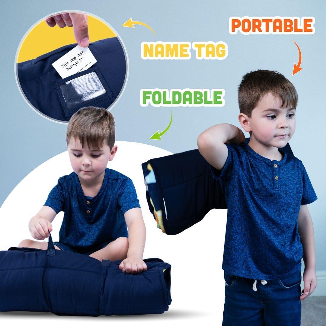 Colchoneta para Siesta Klevly Dino 53x104 cm - Lavable y Portátil