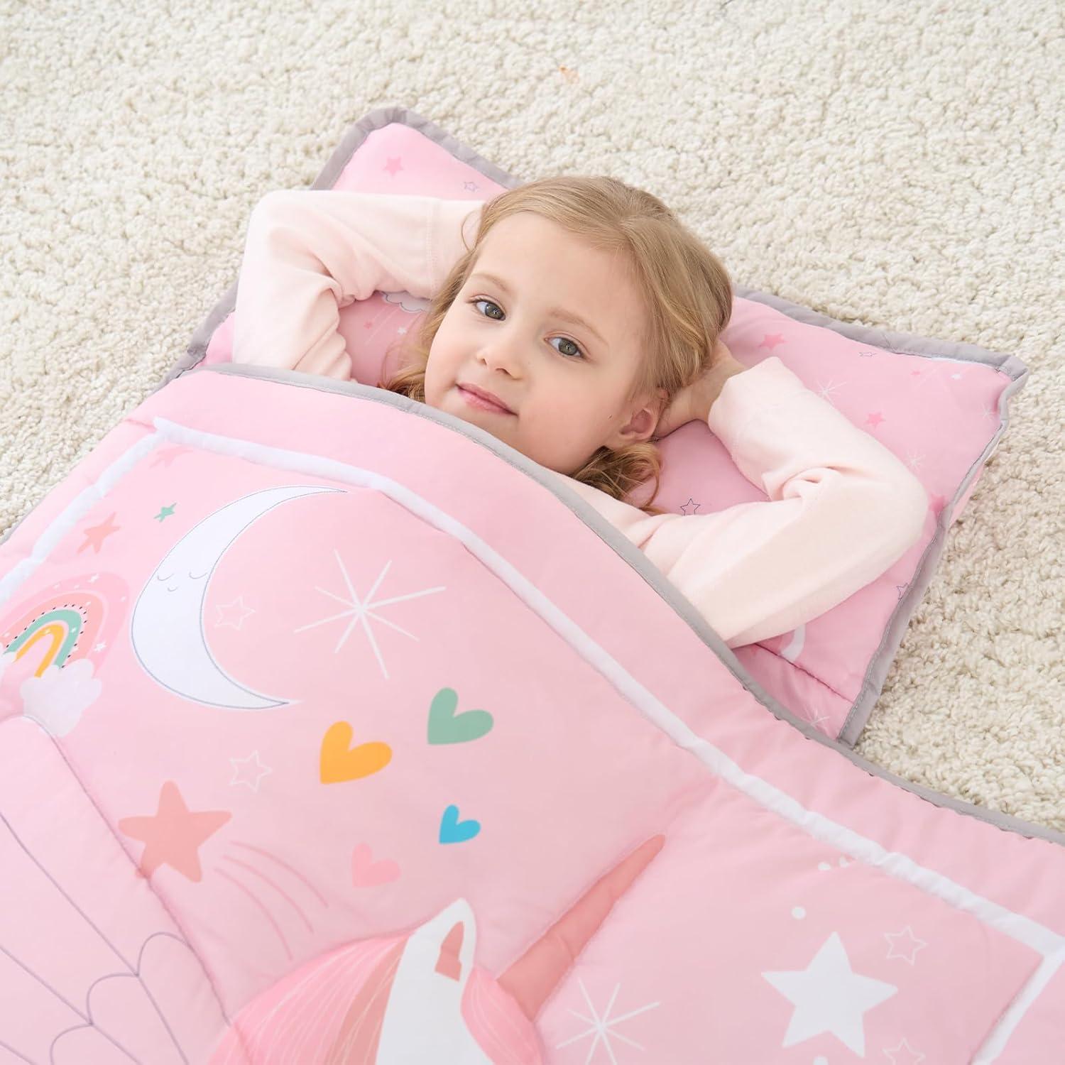 Esteras para Siesta UOMNY Unicornio Rosa 135x53 cm con Almohada