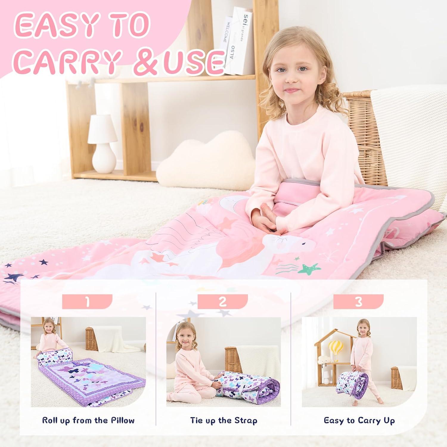 Esteras para Siesta UOMNY Unicornio Rosa 135x53 cm con Almohada