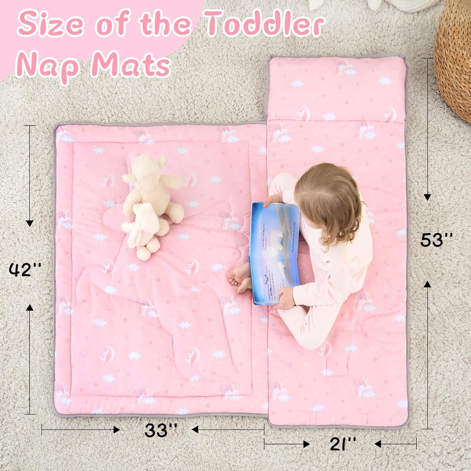 Esteras para Siesta UOMNY Unicornio Rosa 135x53 cm con Almohada