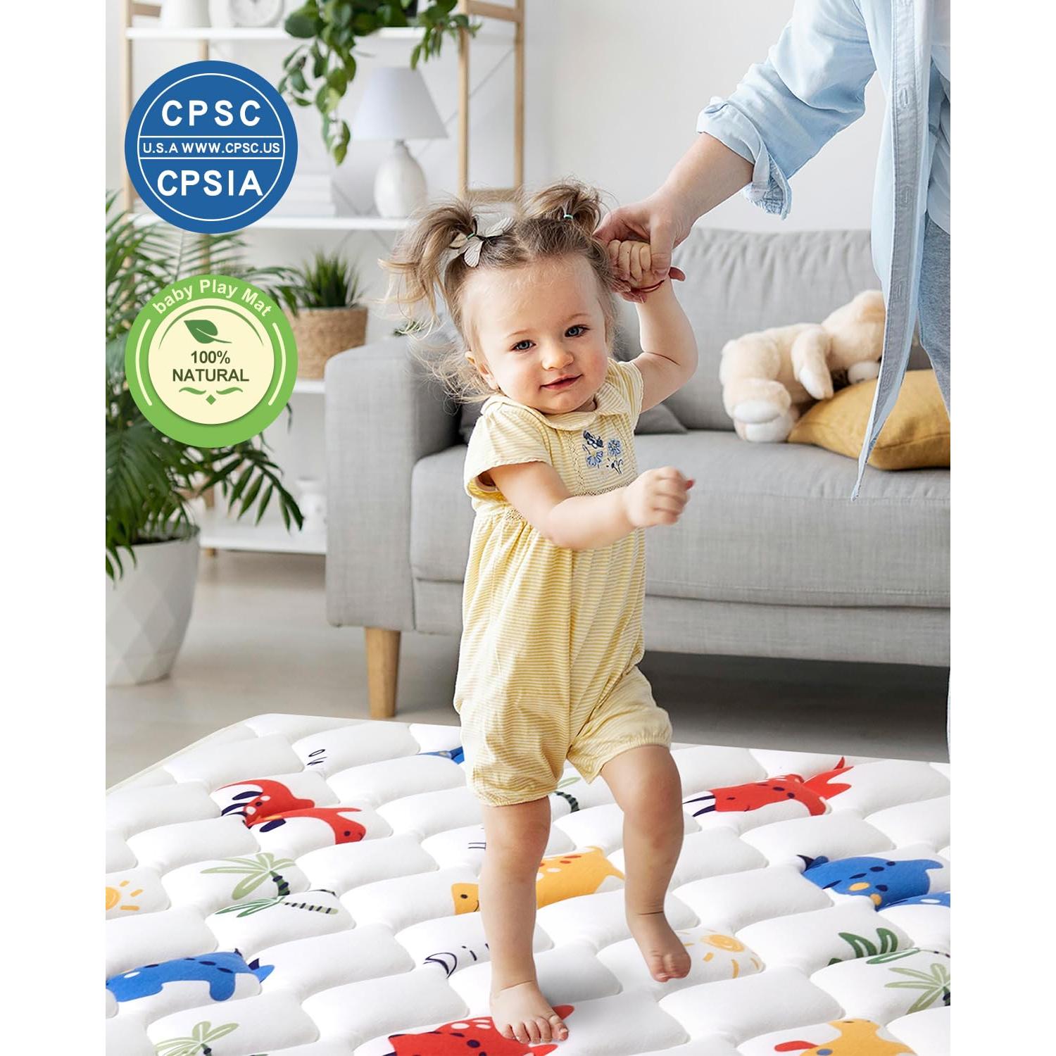 Alfombra de Juego VIVIDVIBEBEARPAS 127x127 cm Antideslizante