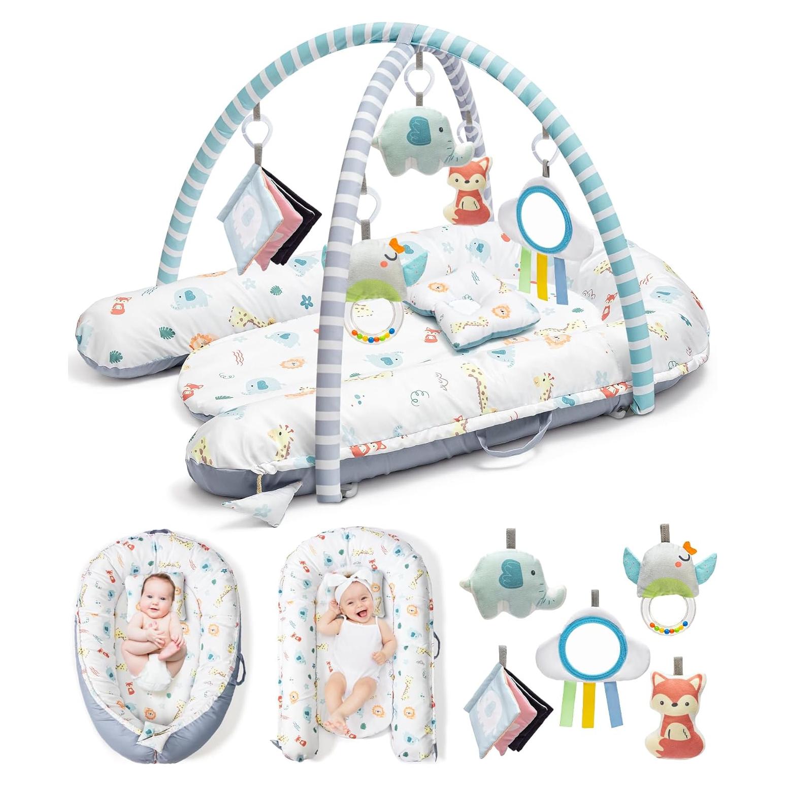 Alfombra de Juego para Bebés 7 en 1 Jyusmile - Lavable y Suave