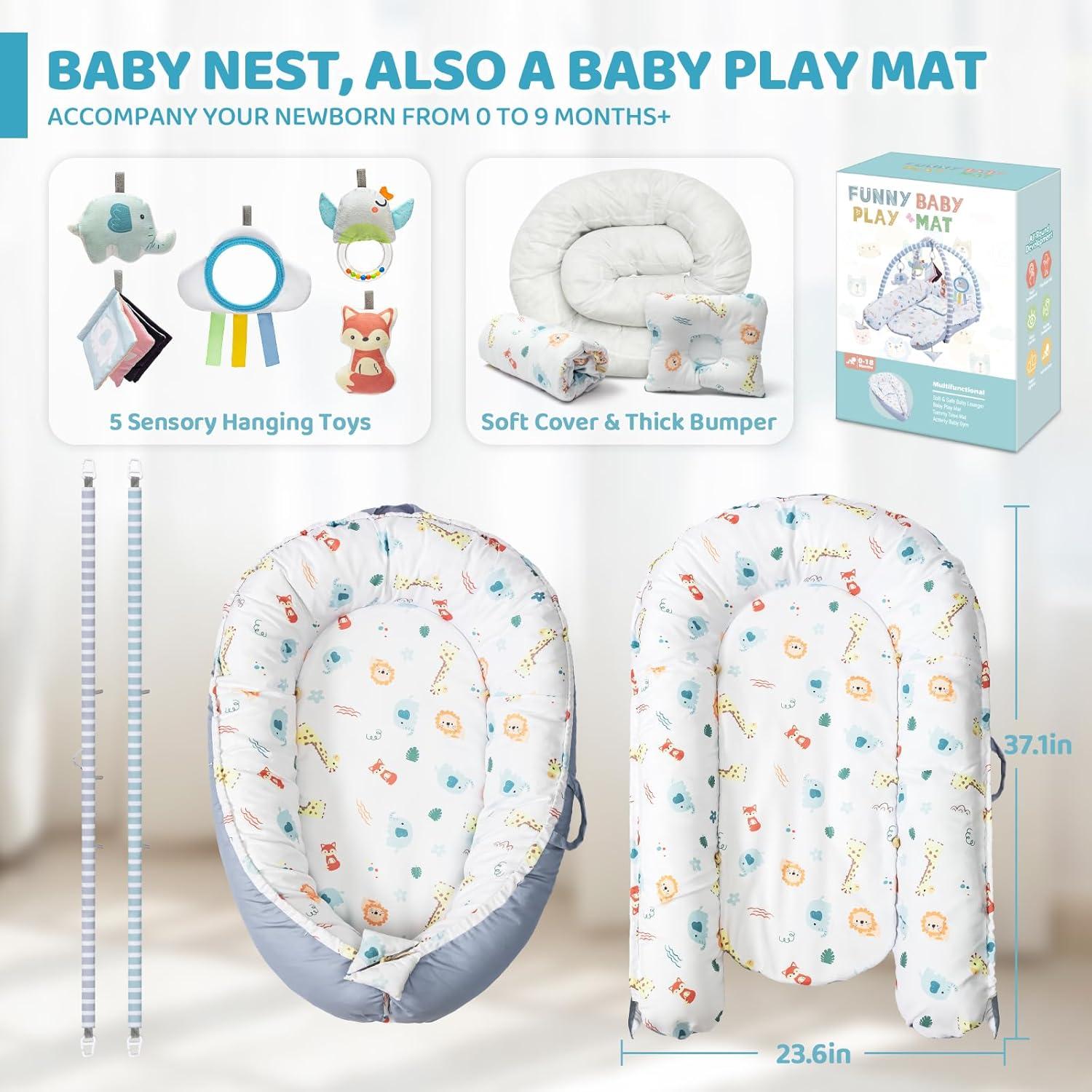 Alfombra de Juego para Bebés 7 en 1 Jyusmile - Lavable y Suave